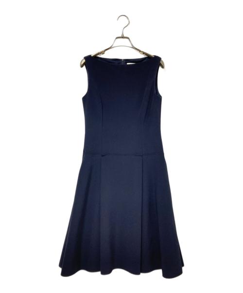 【新品タグ付】❣️フォクシーニューヨーク　ノースリーブ　ワンピース　ネイビー　40 中古・古着通販】FOXEY NEWYORK (フォクシーニューヨーク