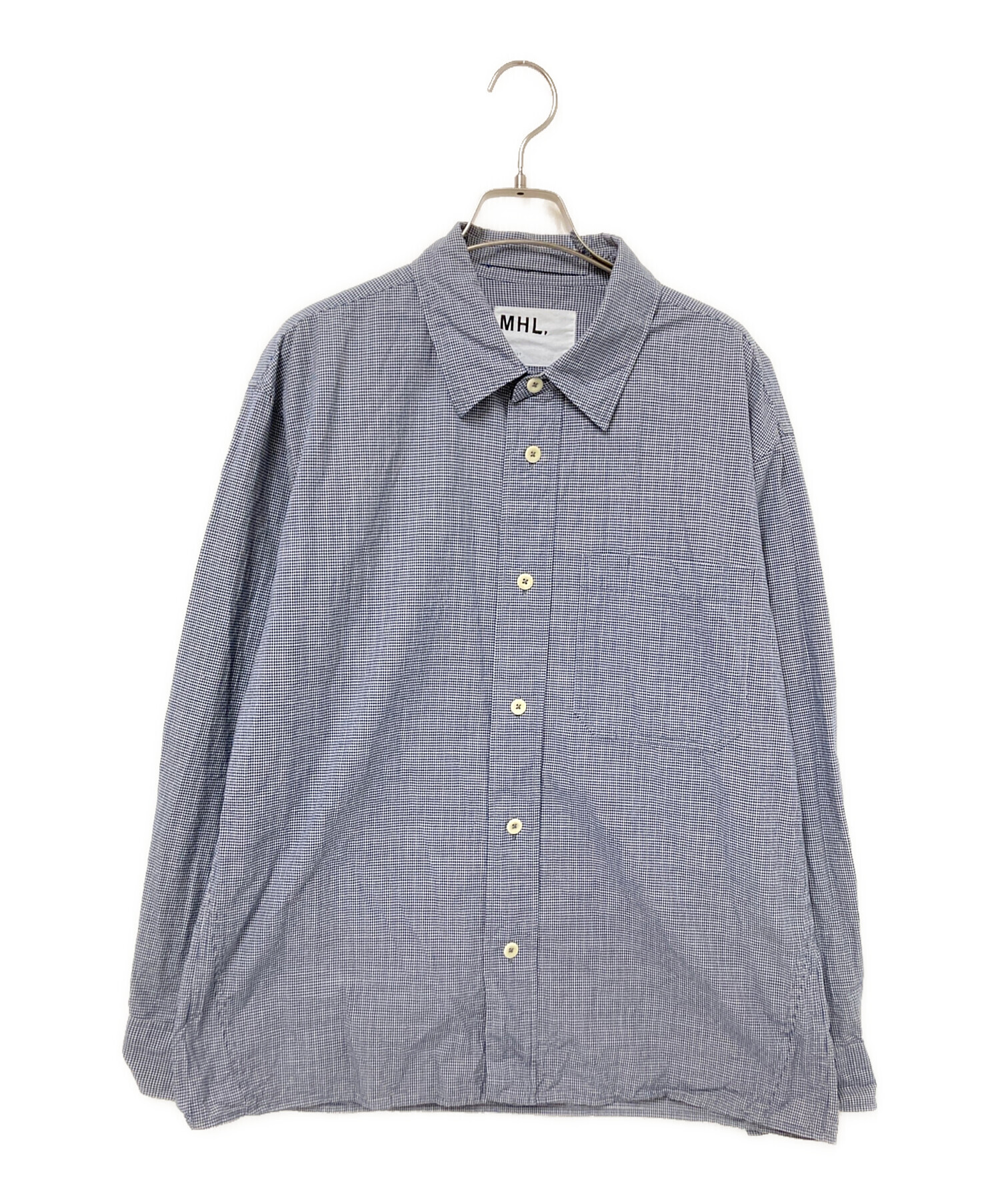 中古・古着通販】MHL (エムエイチエル) TINY GINGHAM COTTON SHIRT