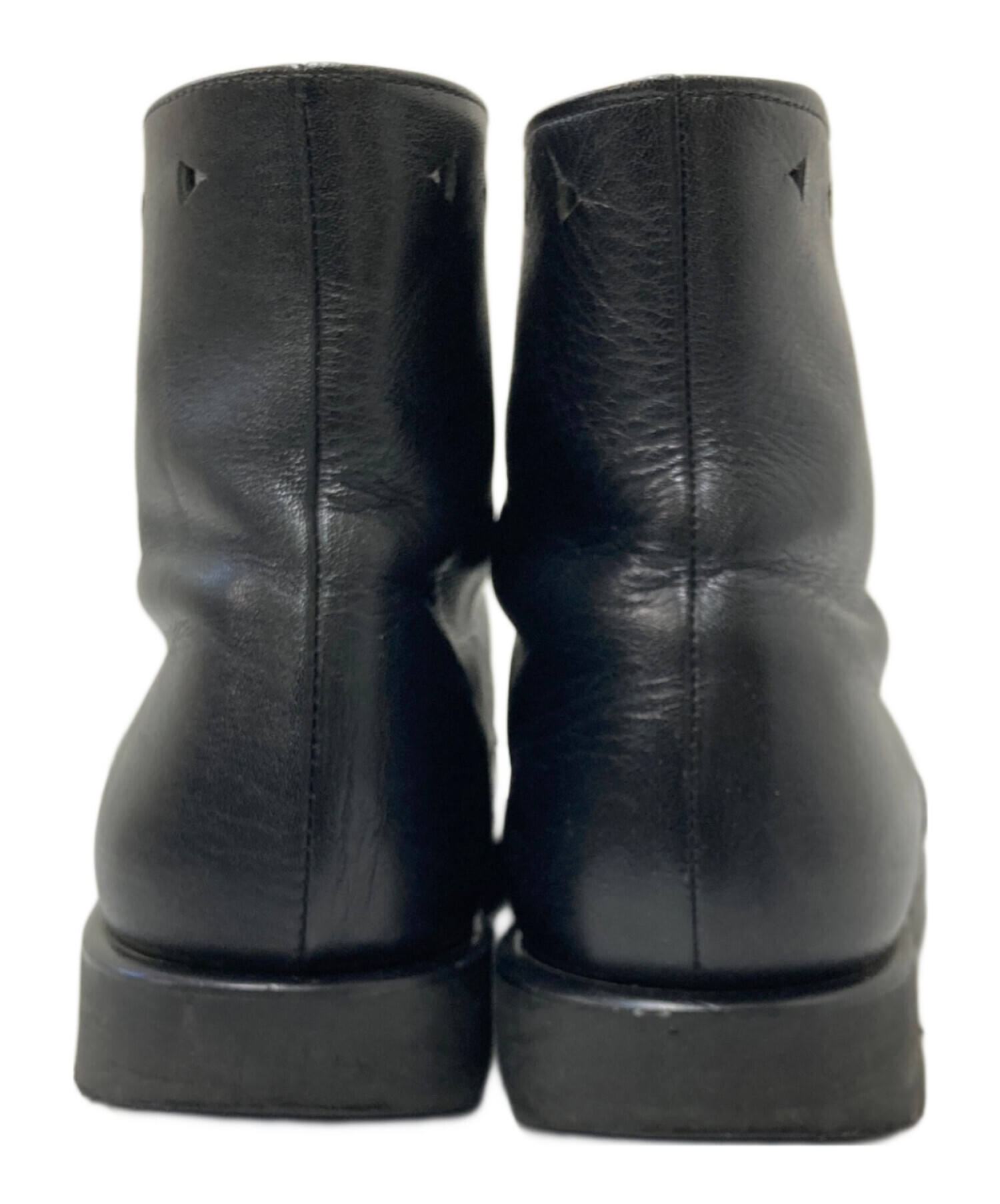 中古・古着通販】Y's (ワイズ) ハイカットレザーブーツ ブラック