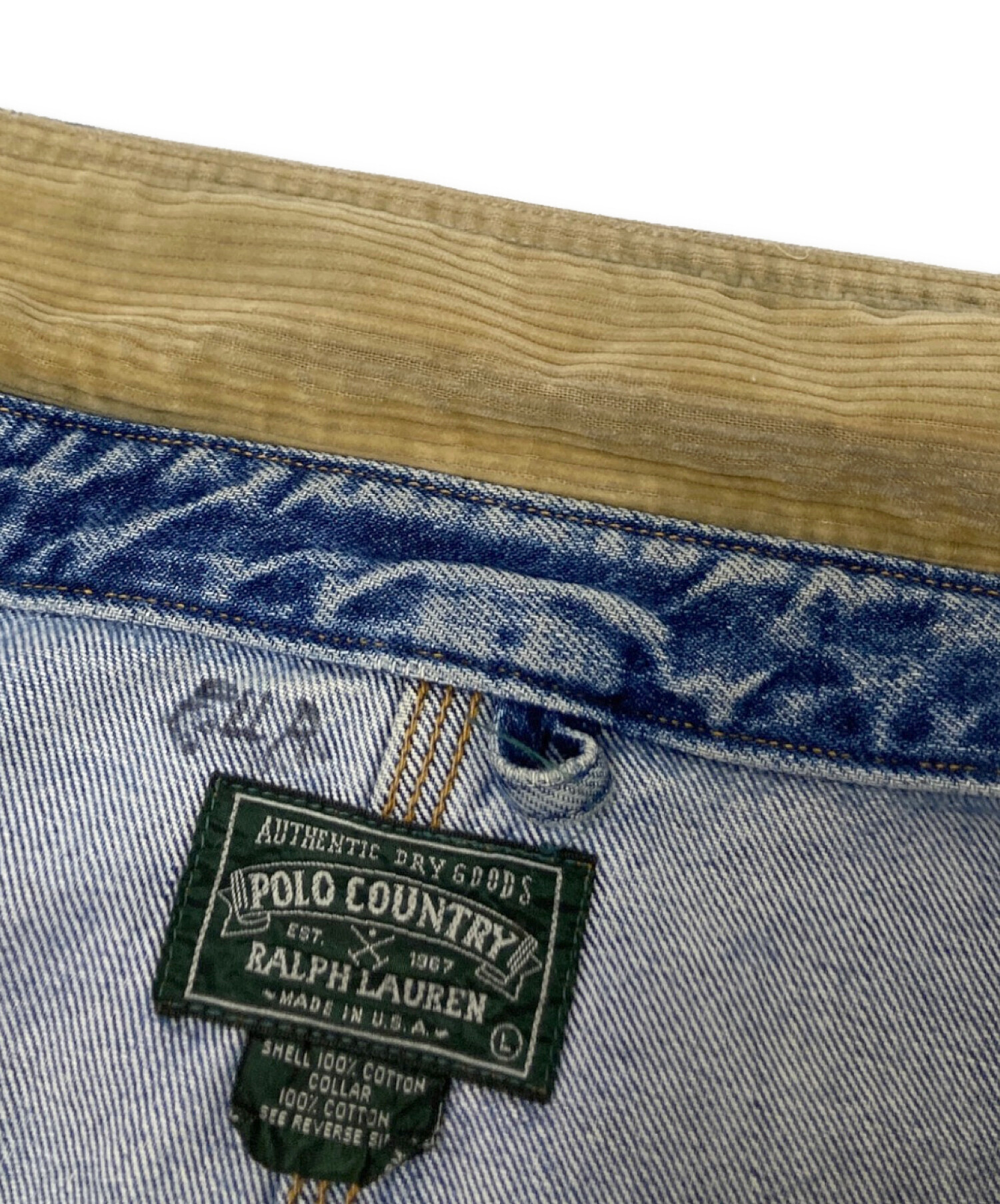 POLO COUNTRY インディゴ カバーオール デニム 国内正規品 中古・古着通販】POLO COUNTRY (ポロカントリー) カバーオール