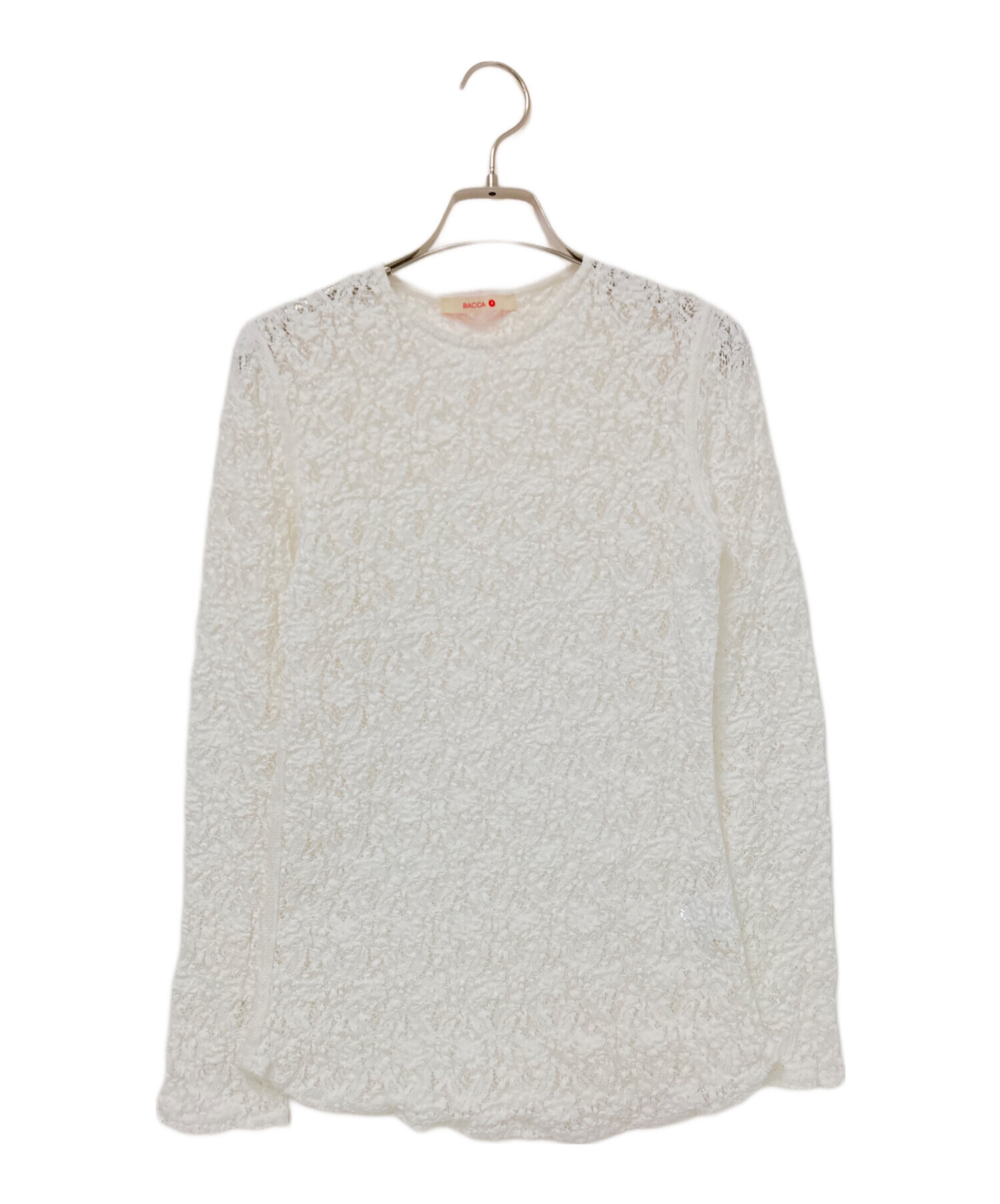 中古・古着通販】BACCA (バッカ) ストレッチレース ロングスリーブプル