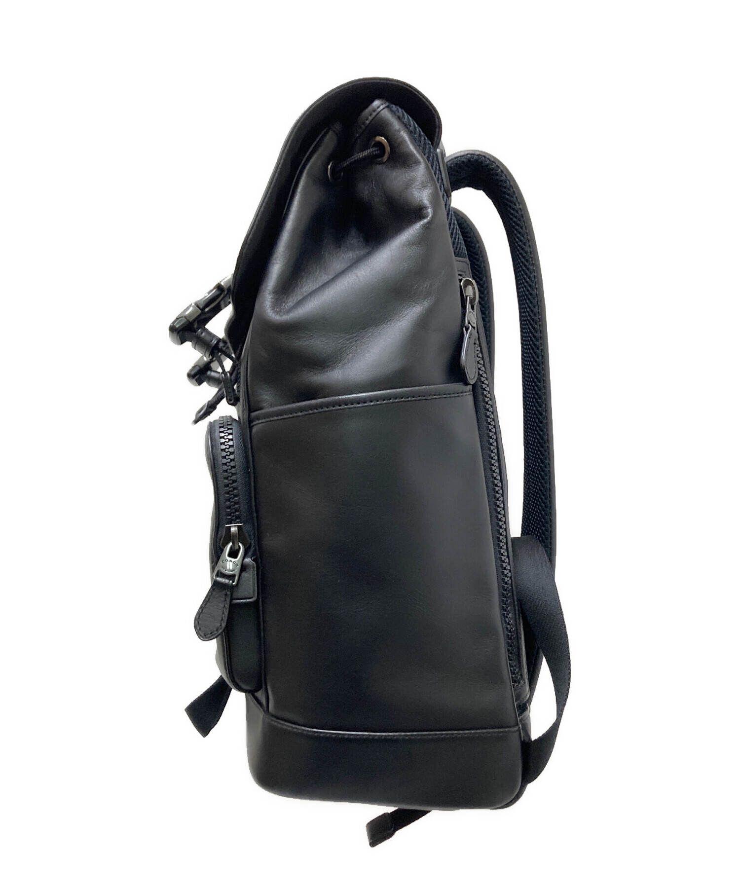 COACH コーチ リュックサック ブラック レザー 黒 F38288 本革 バッグ COACH リュック バックパック レザー ブラック 黒 F38288