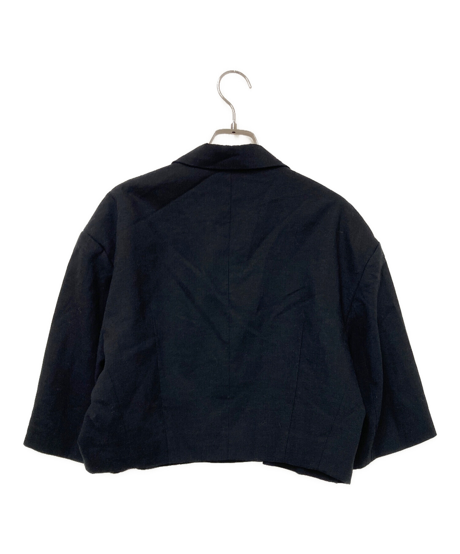 中古・古着通販】CLANE (クラネ) CROPPED TAILRED JACKET ブラック 