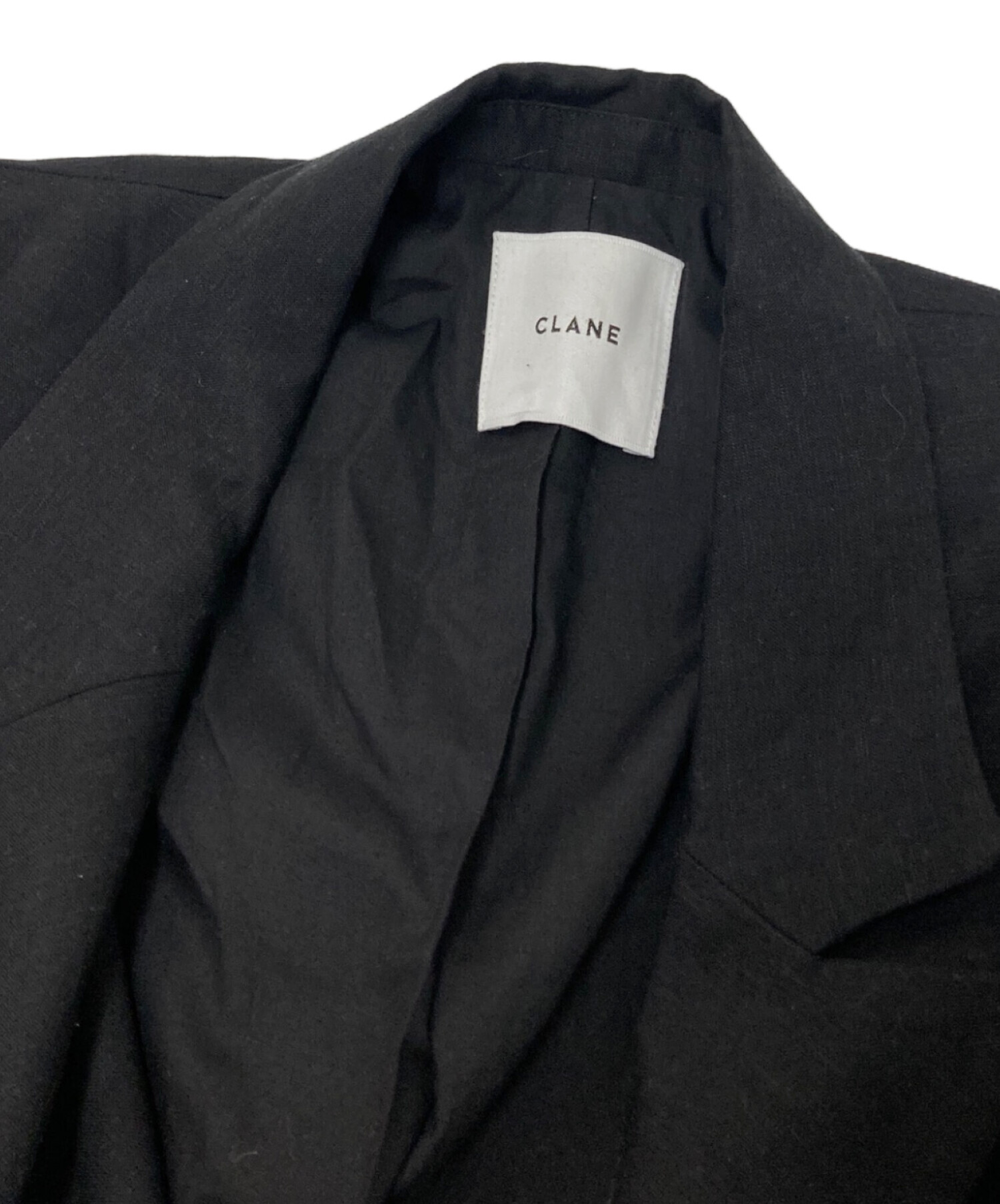 中古・古着通販】CLANE (クラネ) CROPPED TAILRED JACKET ブラック 
