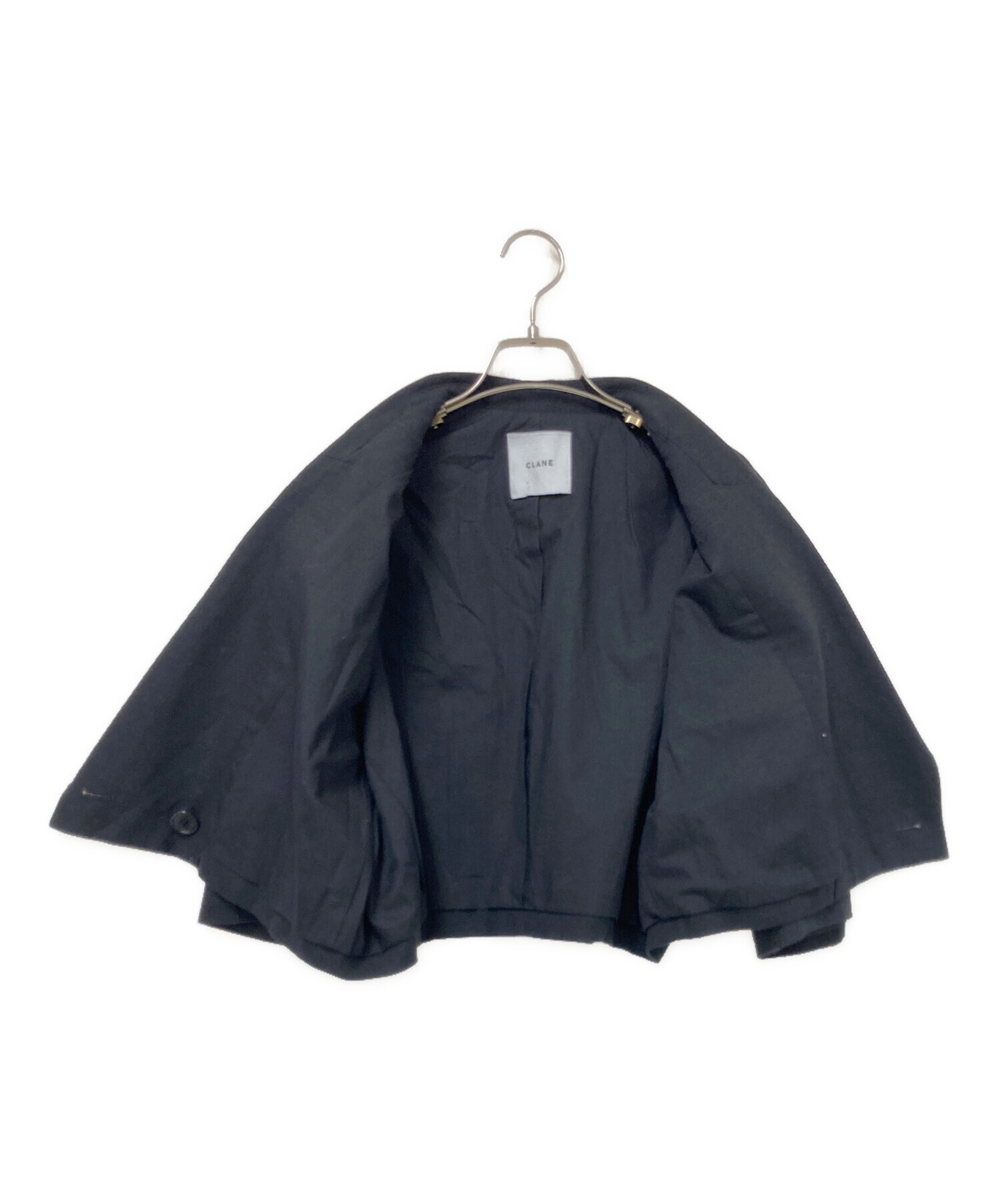 中古・古着通販】CLANE (クラネ) CROPPED TAILRED JACKET ブラック 