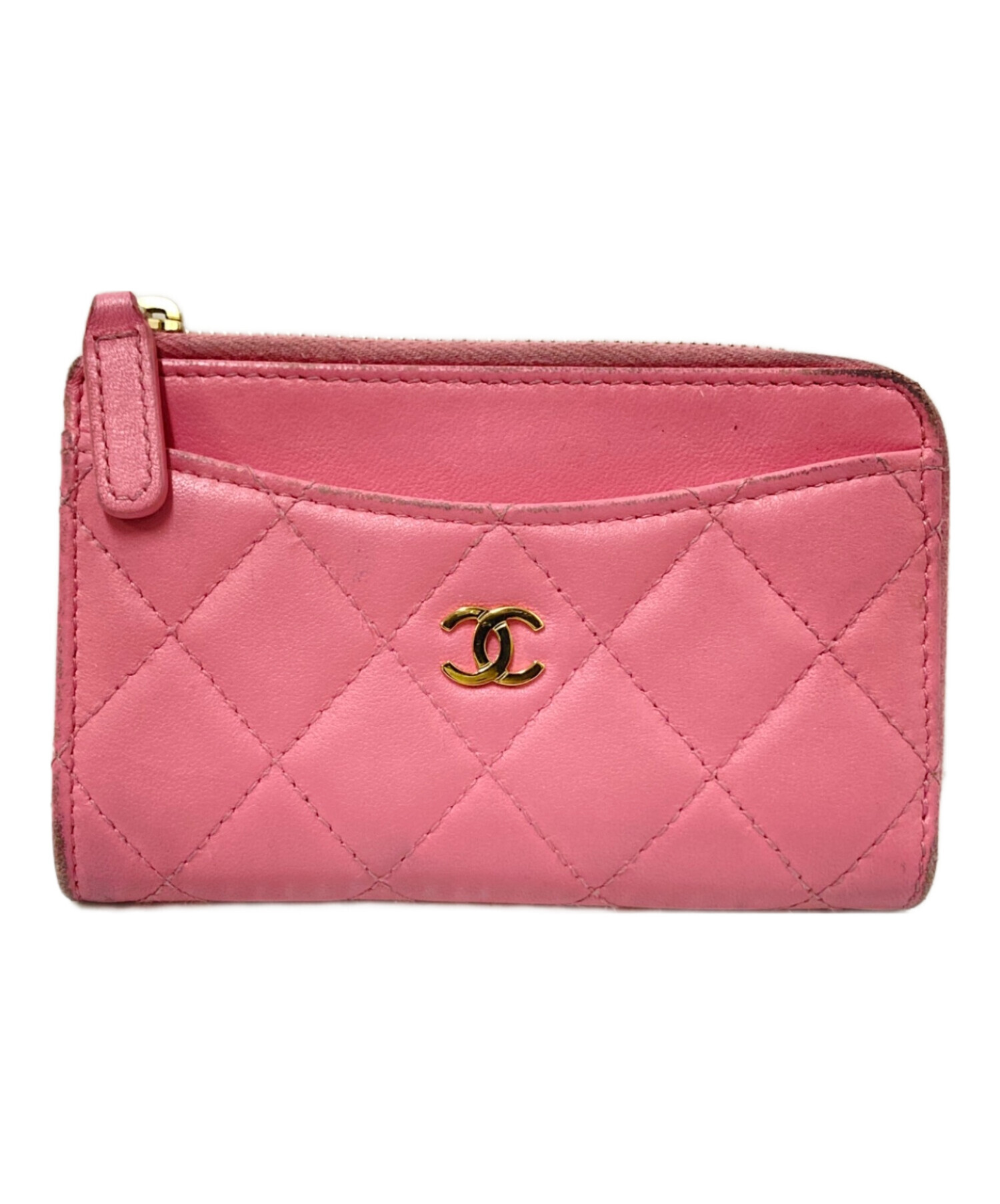 中古・古着通販】CHANEL (シャネル) ラムスキンマトラッセカードケース