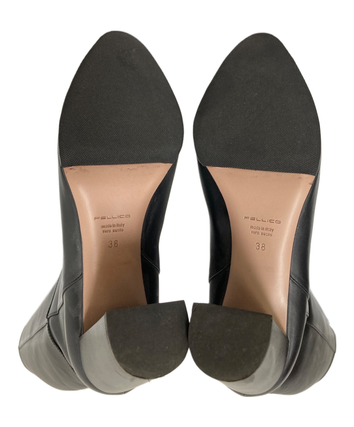 中古・古着通販】PELLICO (ペリーコ) レザーロングブーツ ブラック