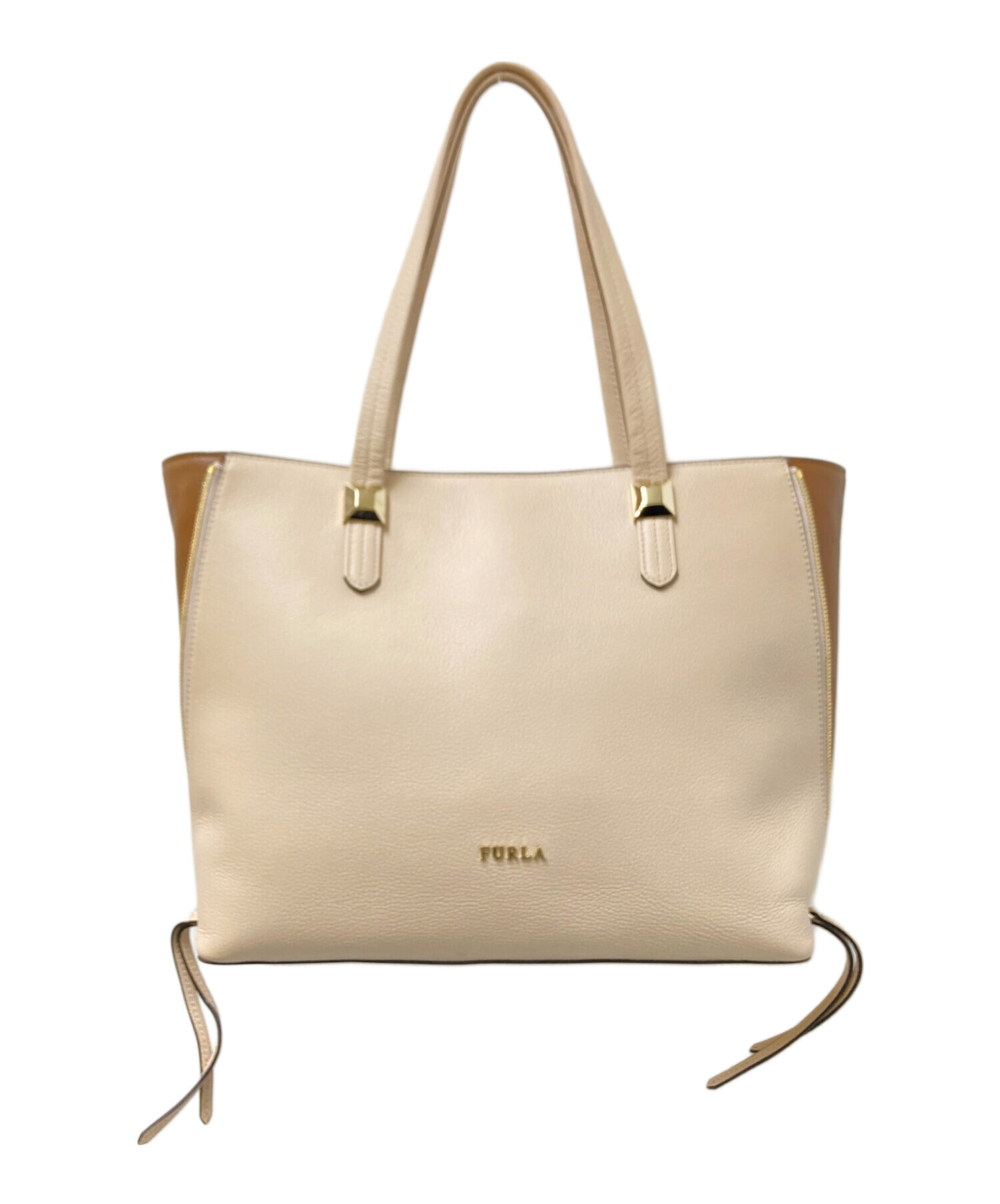 中古・古着通販】FURLA (フルラ) トートバッグ ベージュ サイズ:下記