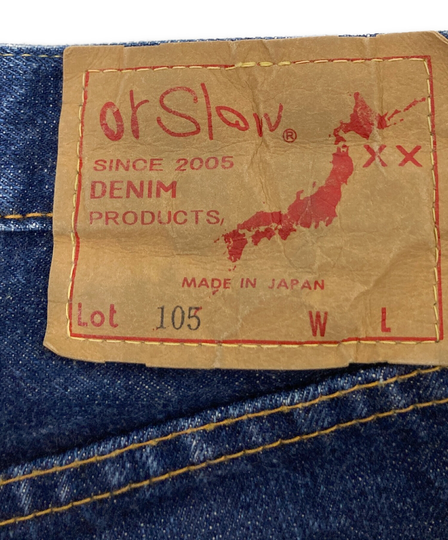 中古・古着通販】orSlow (オアスロウ) 105セルビッチデニムパンツ