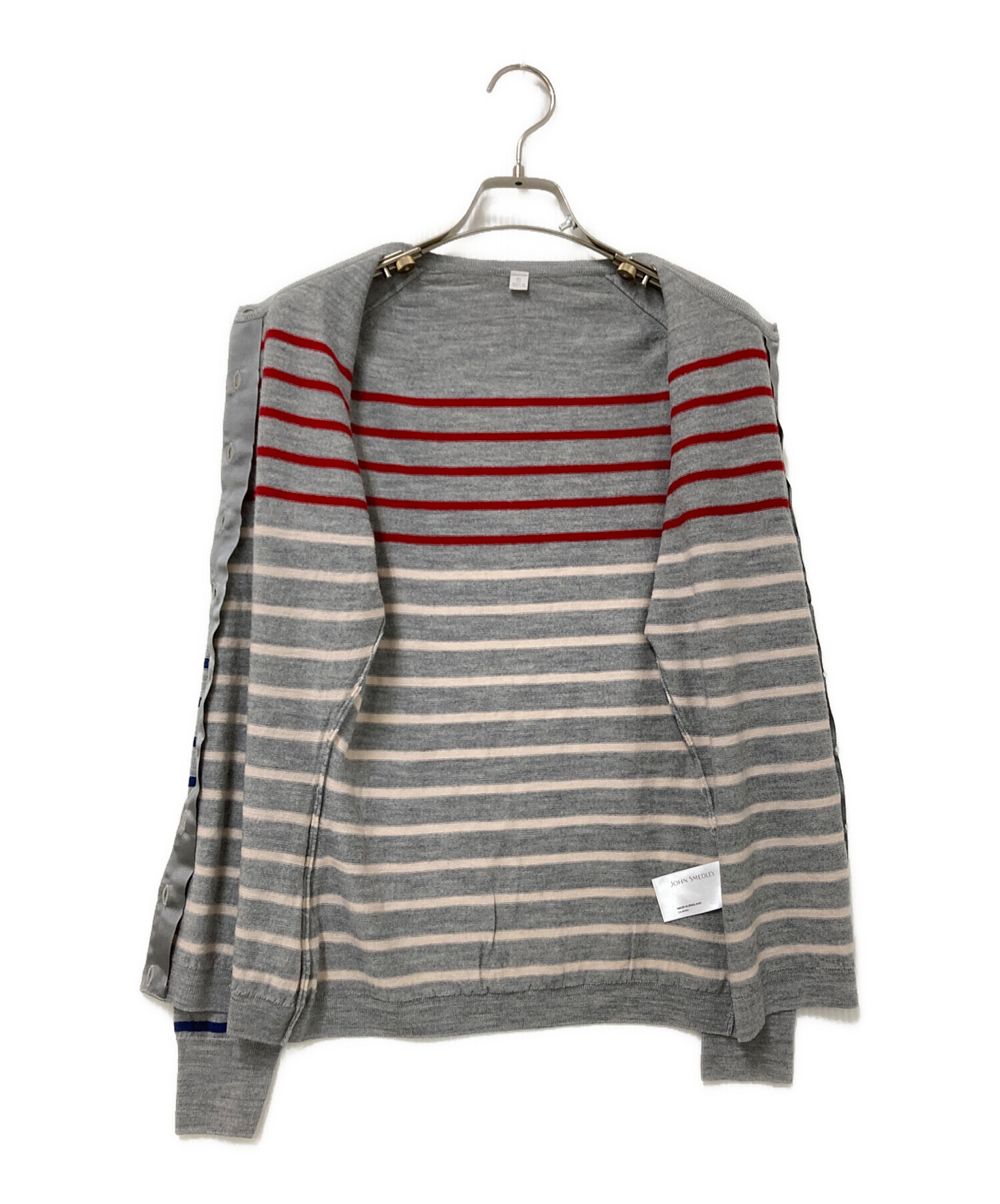 メンズ JOHN SMEDLEY カーディガン グレー メリノウール S