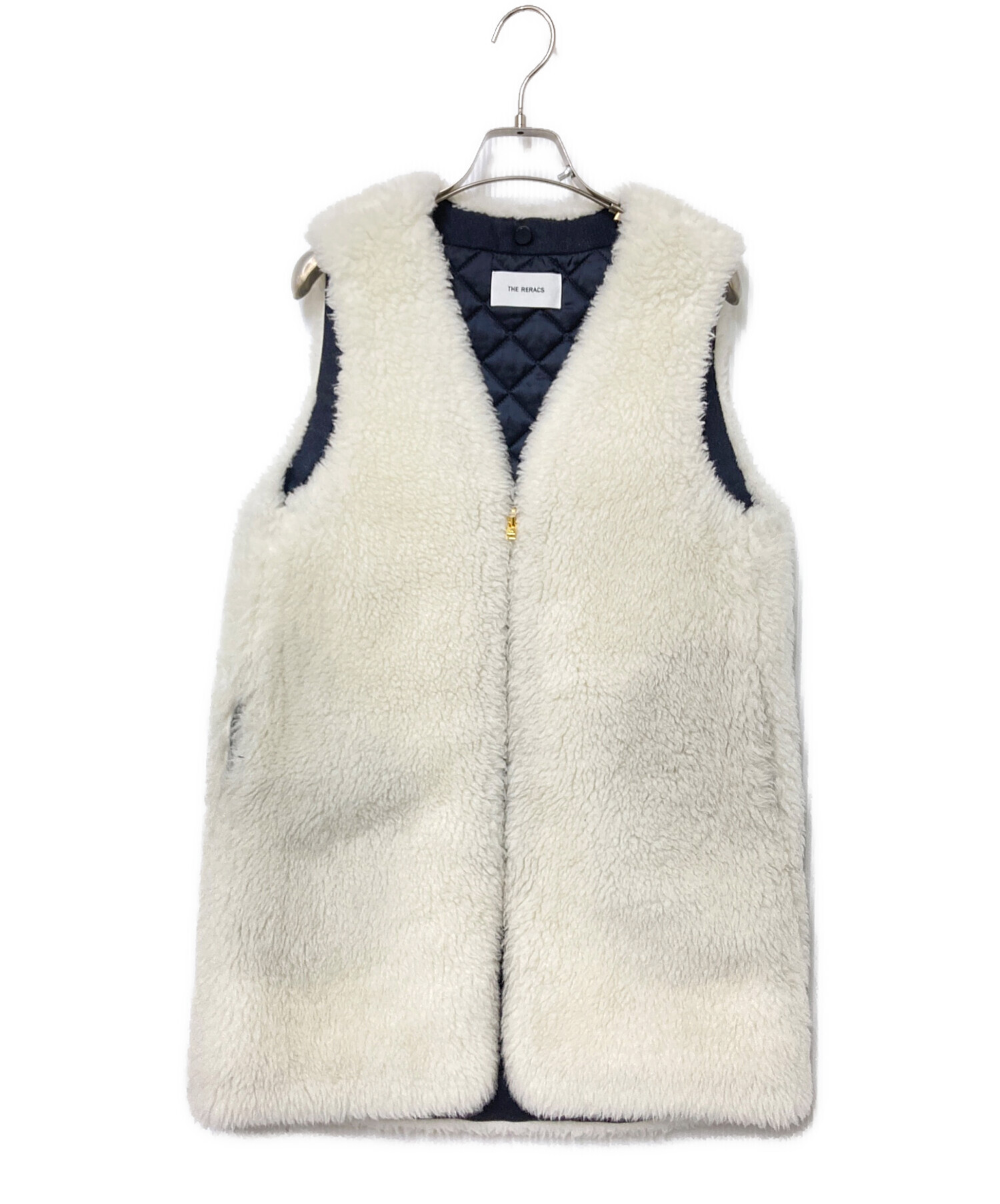 中古・古着通販】THE RERACS (ザ リラクス) ボアベスト ホワイト