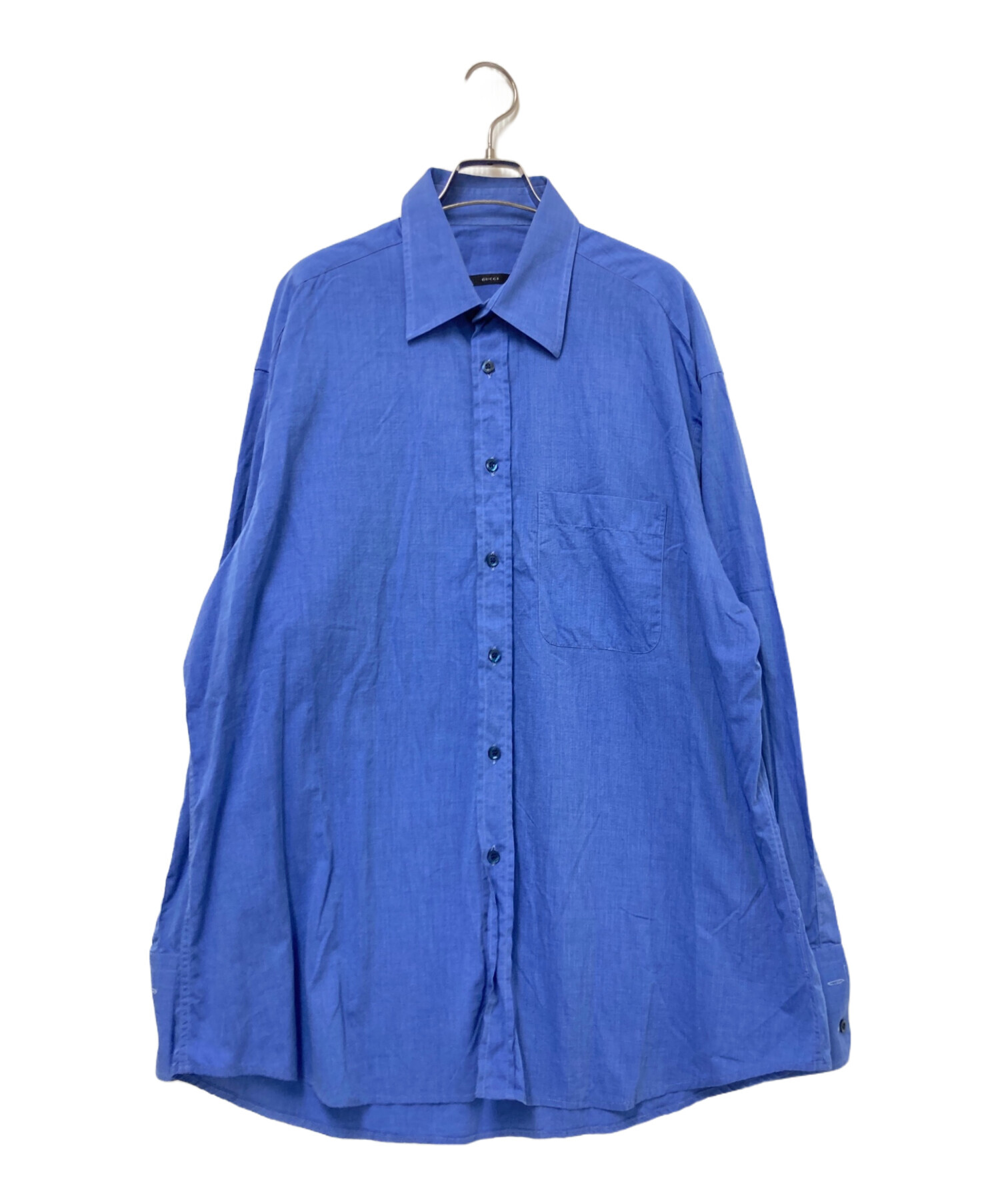 中古・古着通販】GUCCI (グッチ) ドレスシャツ ブルー サイズ:43/17