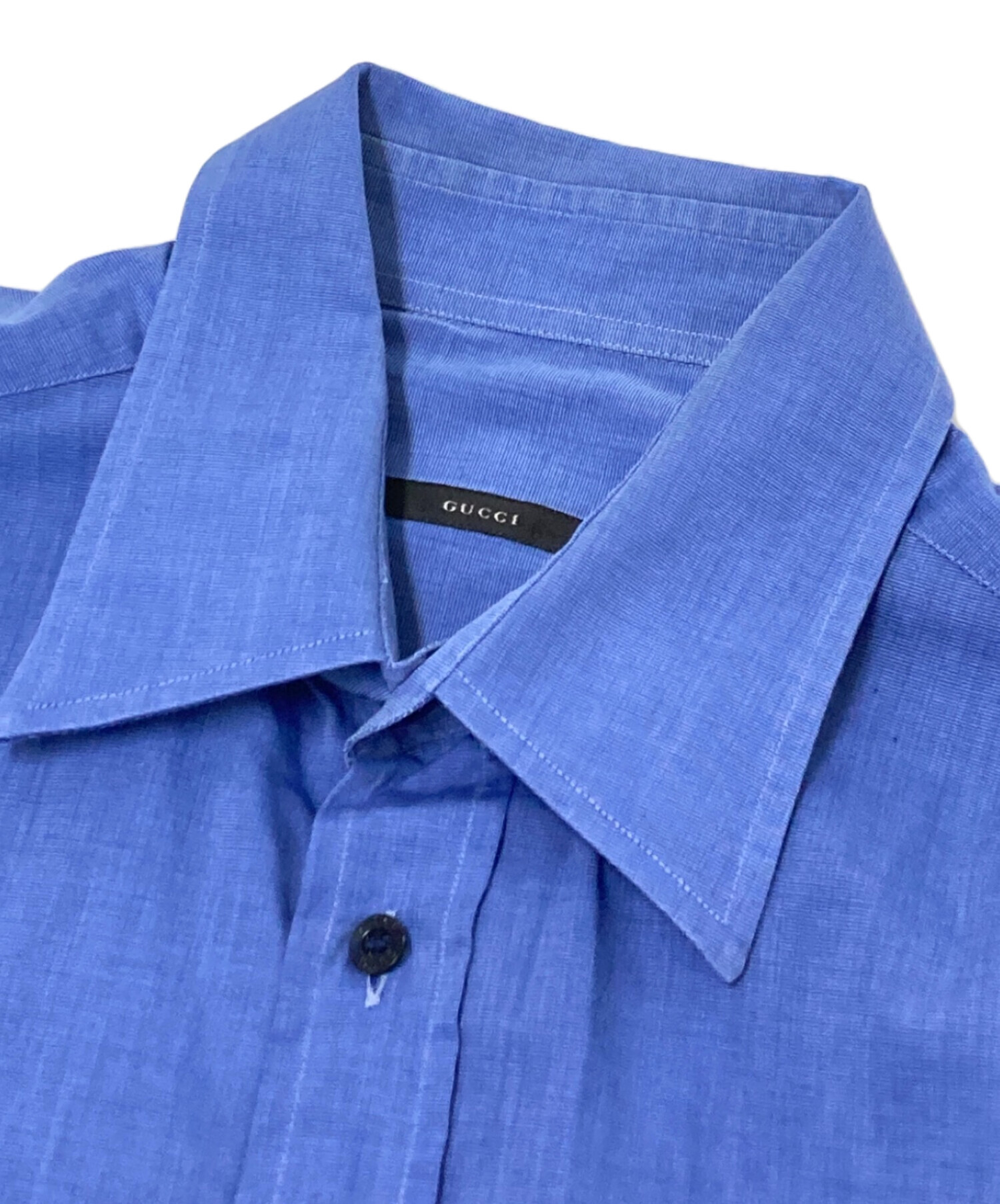 中古・古着通販】GUCCI (グッチ) ドレスシャツ ブルー サイズ:43/17
