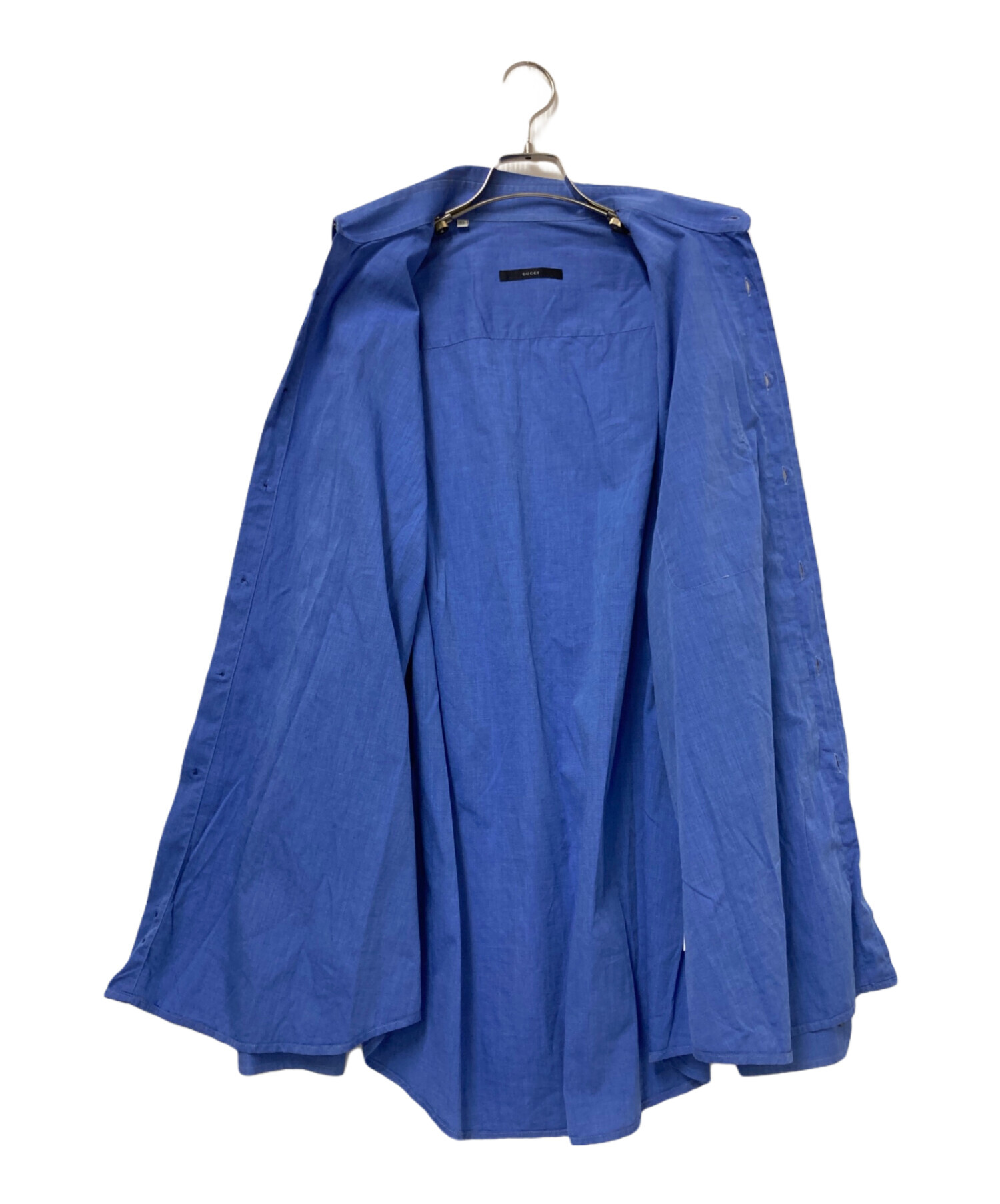 中古・古着通販】GUCCI (グッチ) ドレスシャツ ブルー サイズ:43/17