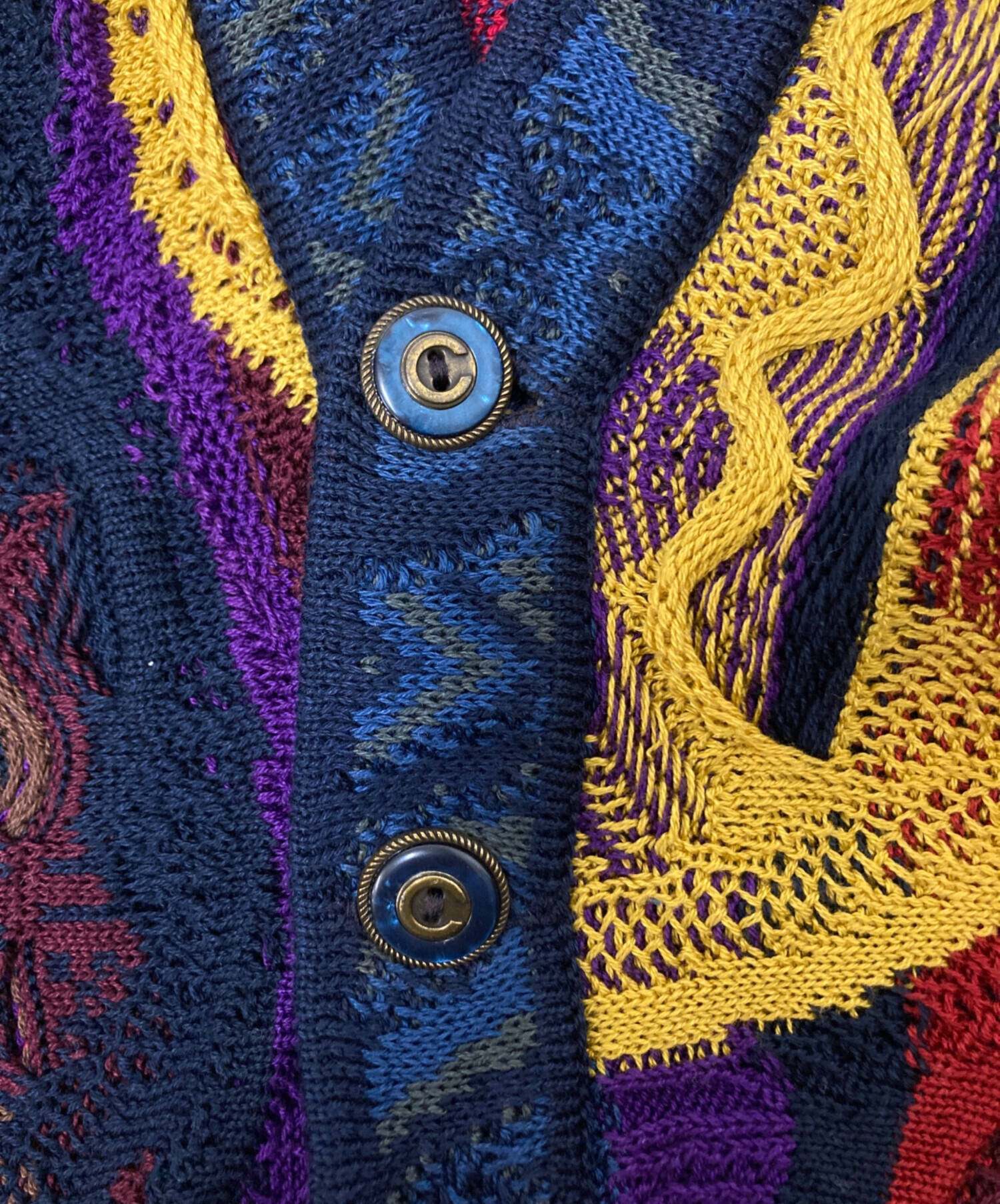 中古・古着通販】Coogi (クージー) 3Dニットベスト マルチカラー