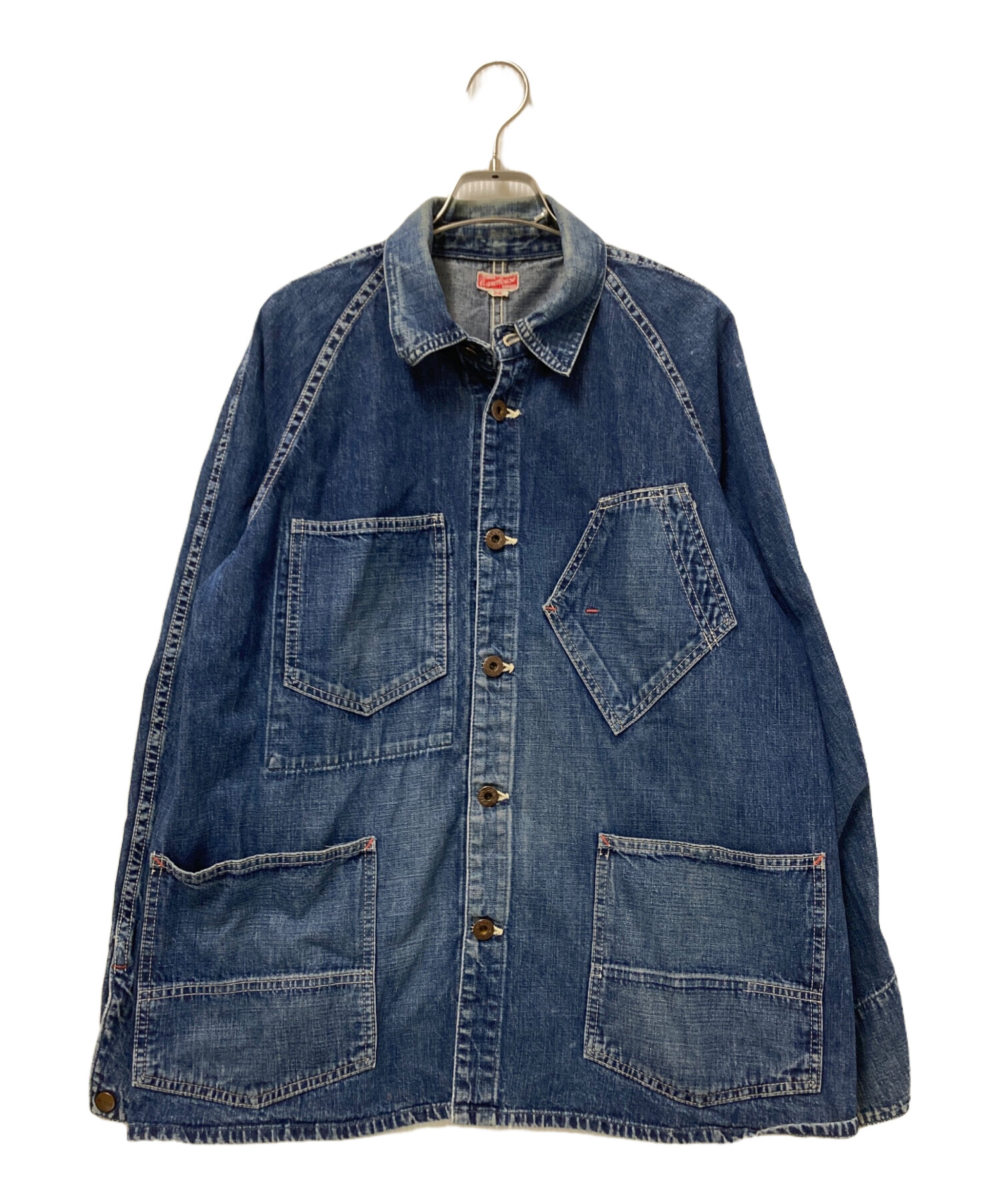 中古・古着通販】WAREHOUSE (ウエアハウス) カバーオール インディゴ