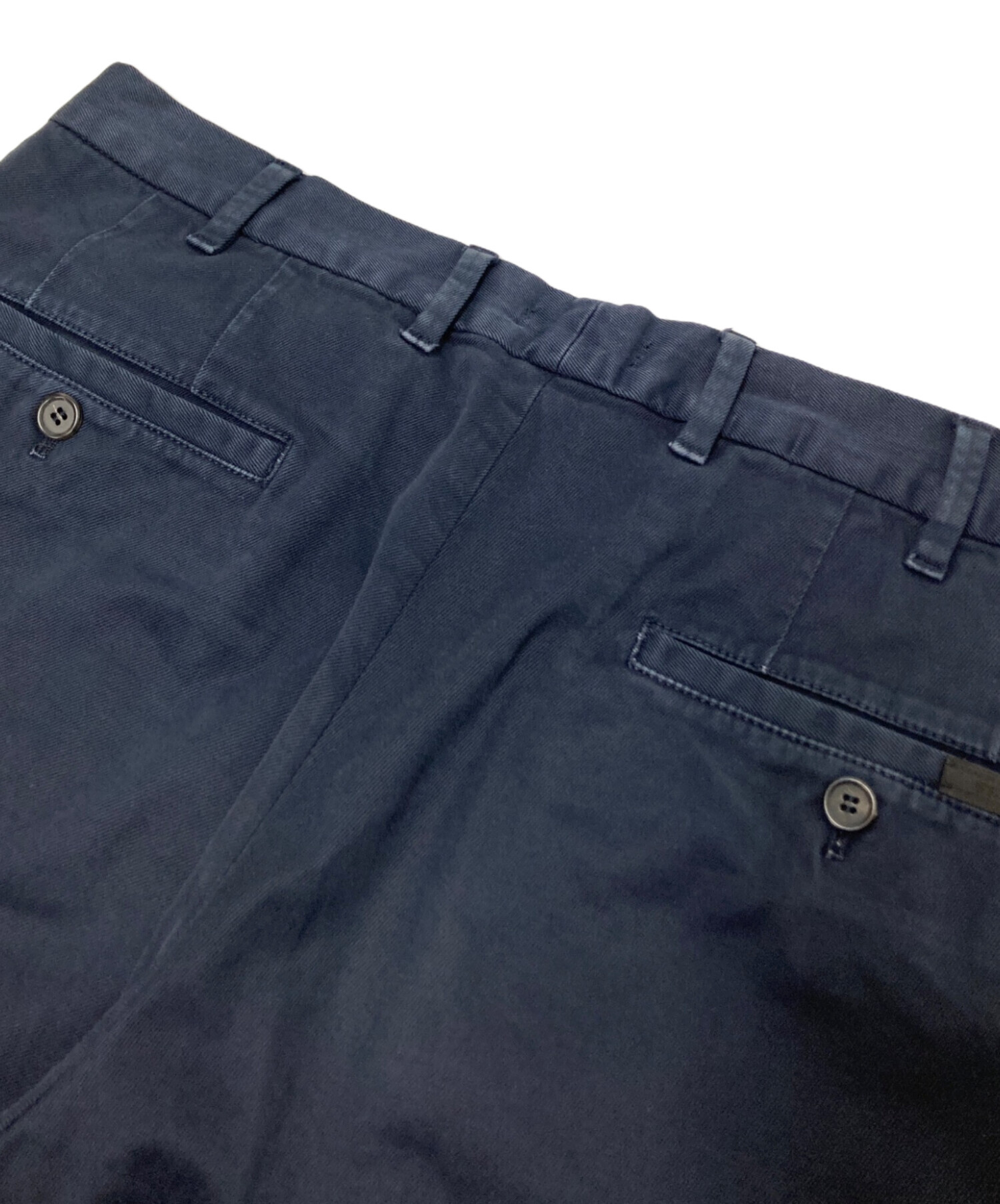 中古・古着通販】PRADA (プラダ) テーパードパンツ ネイビー サイズ:32