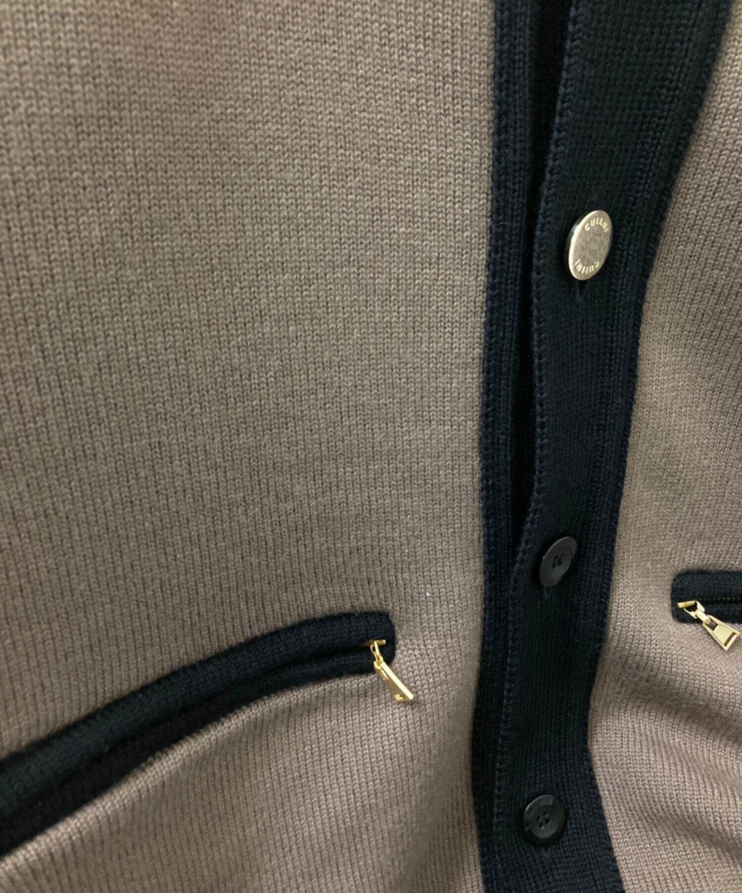 中古・古着通販】CULLNI (クルニ) クルーネックカーディガン ベージュ