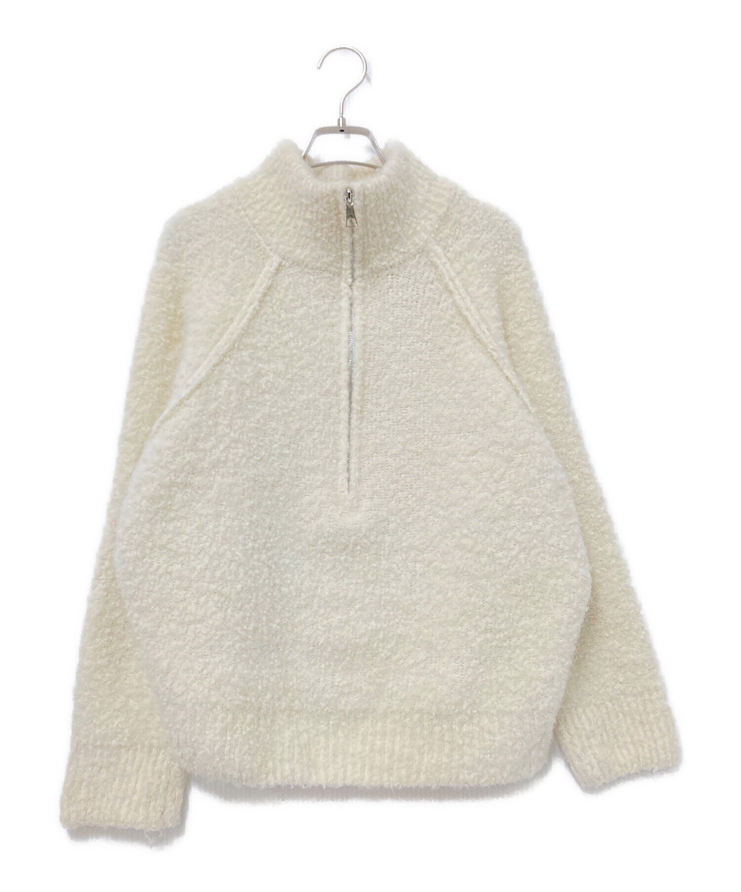 【新品・未使用】ohotoro new cottage zipper knit 中古・古着通販】OHOTORO (オオトロ) cottage zipper knit ホワイト