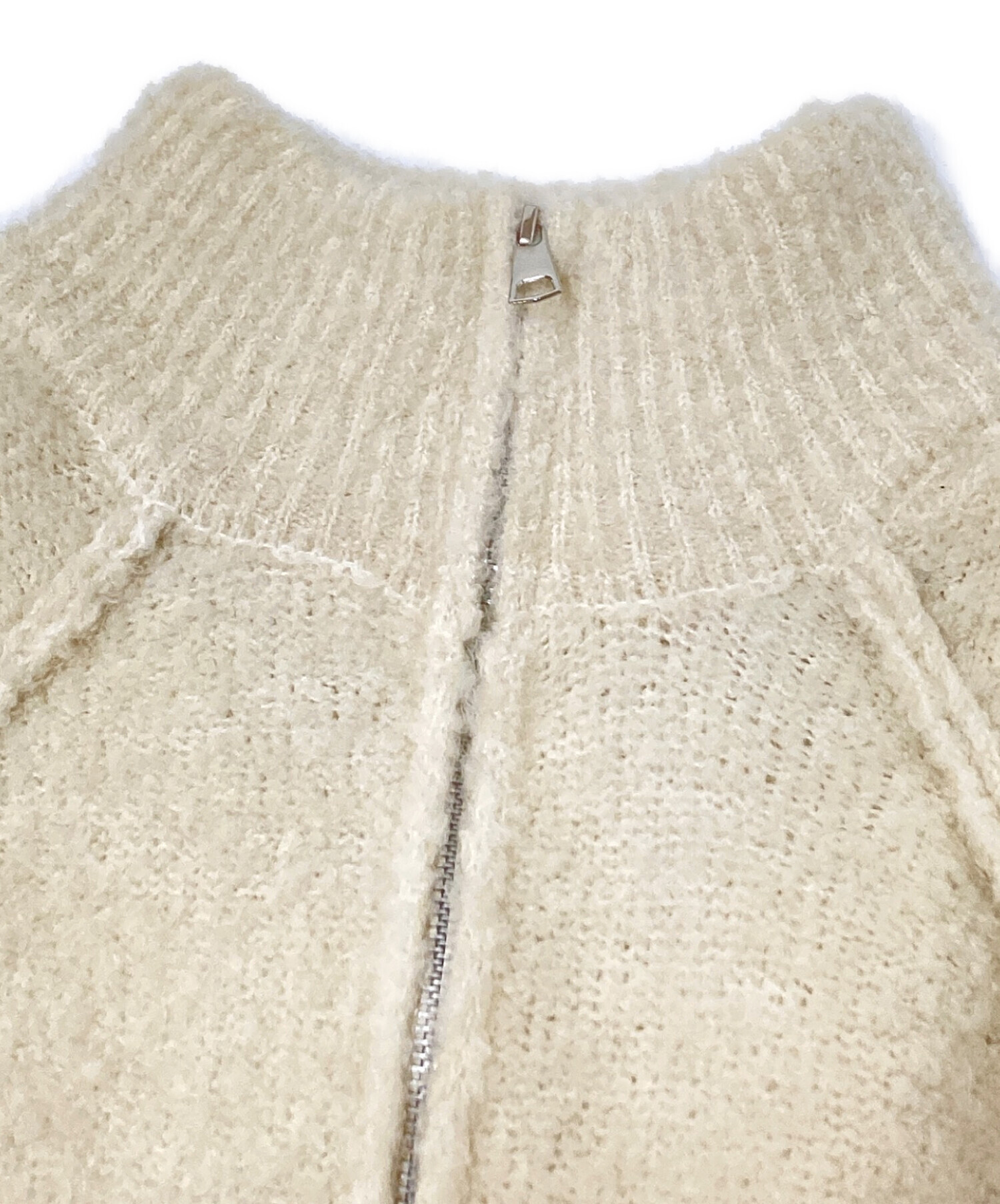 中古・古着通販】OHOTORO (オオトロ) cottage zipper knit ホワイト