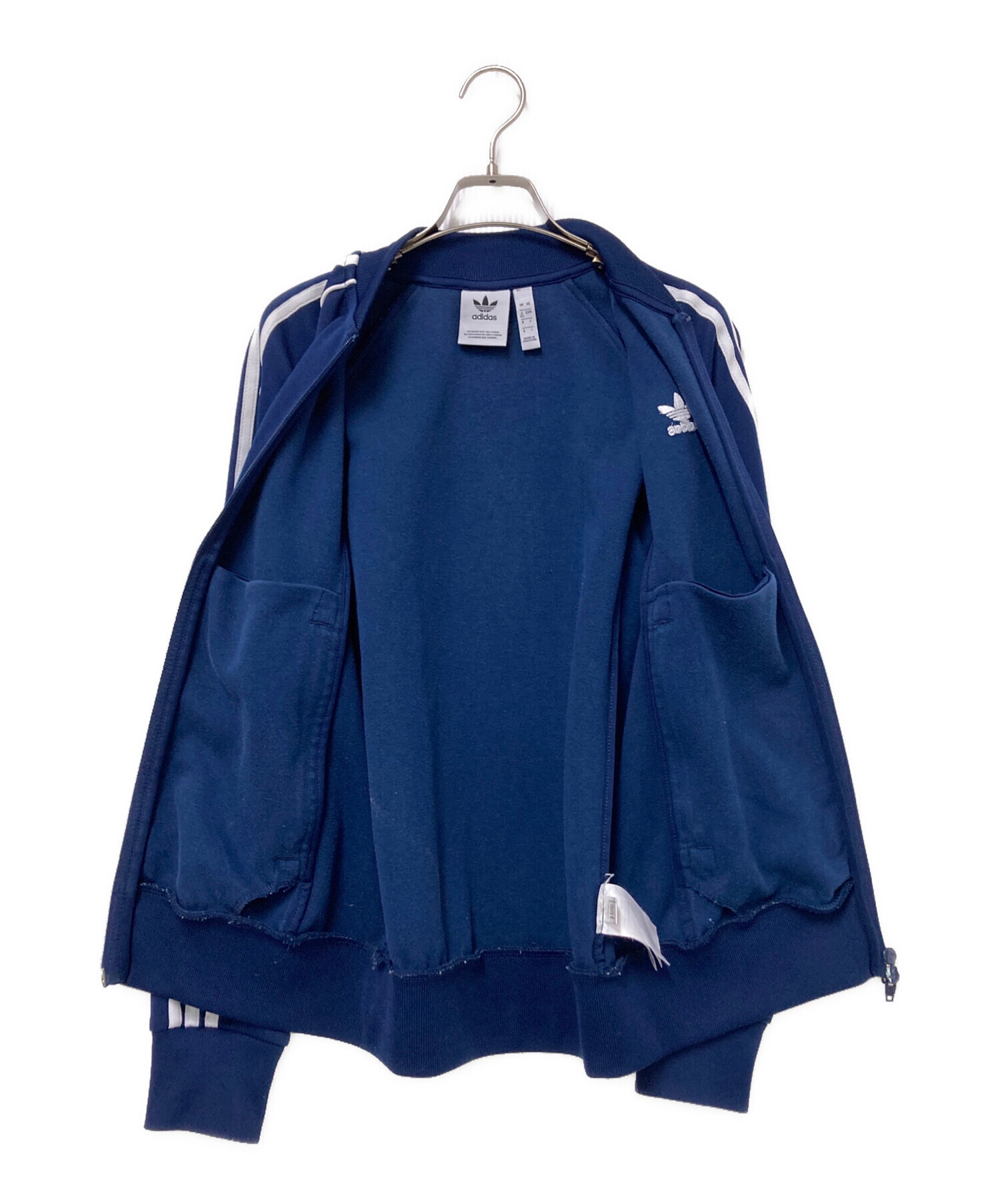 新品未使用 adidas レトロブルゾン(ネイビー) XS トラックジャケット 中古・古着通販】adidas (アディダス) トラックジャケット ネイビー