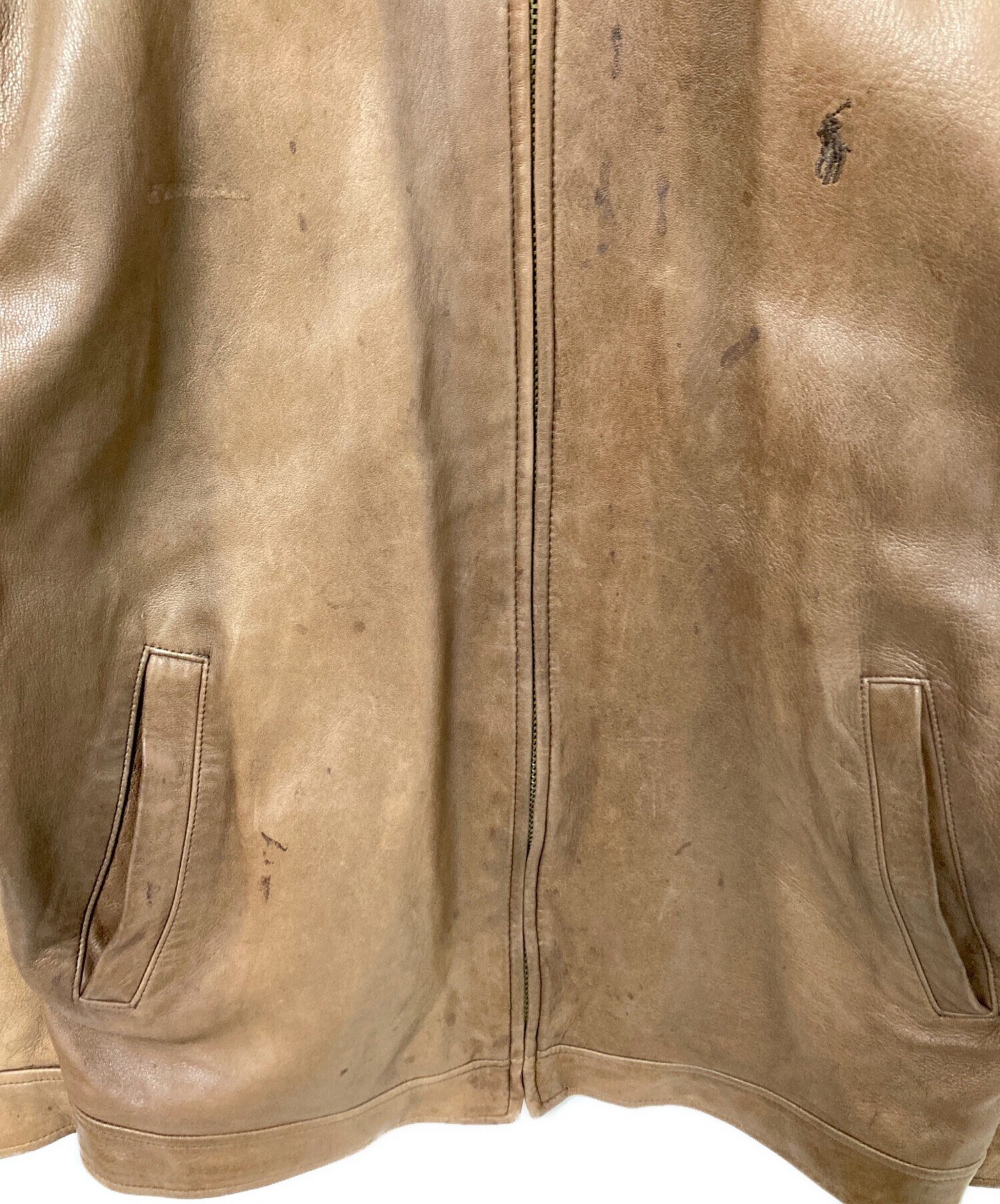 中古・古着通販】POLO RALPH LAUREN (ポロ・ラルフローレン) 90sレザー