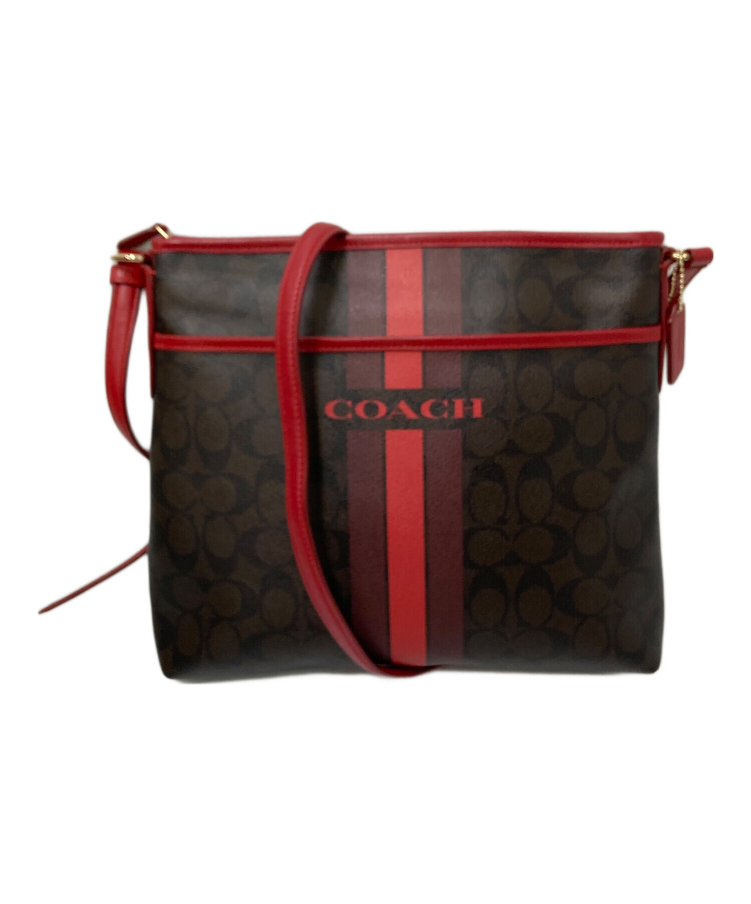 中古・古着通販】COACH (コーチ) ショルダーバッグ ブラウン 中古・古着通販】COACH (コーチ) ショルダーバッグ ブラウン