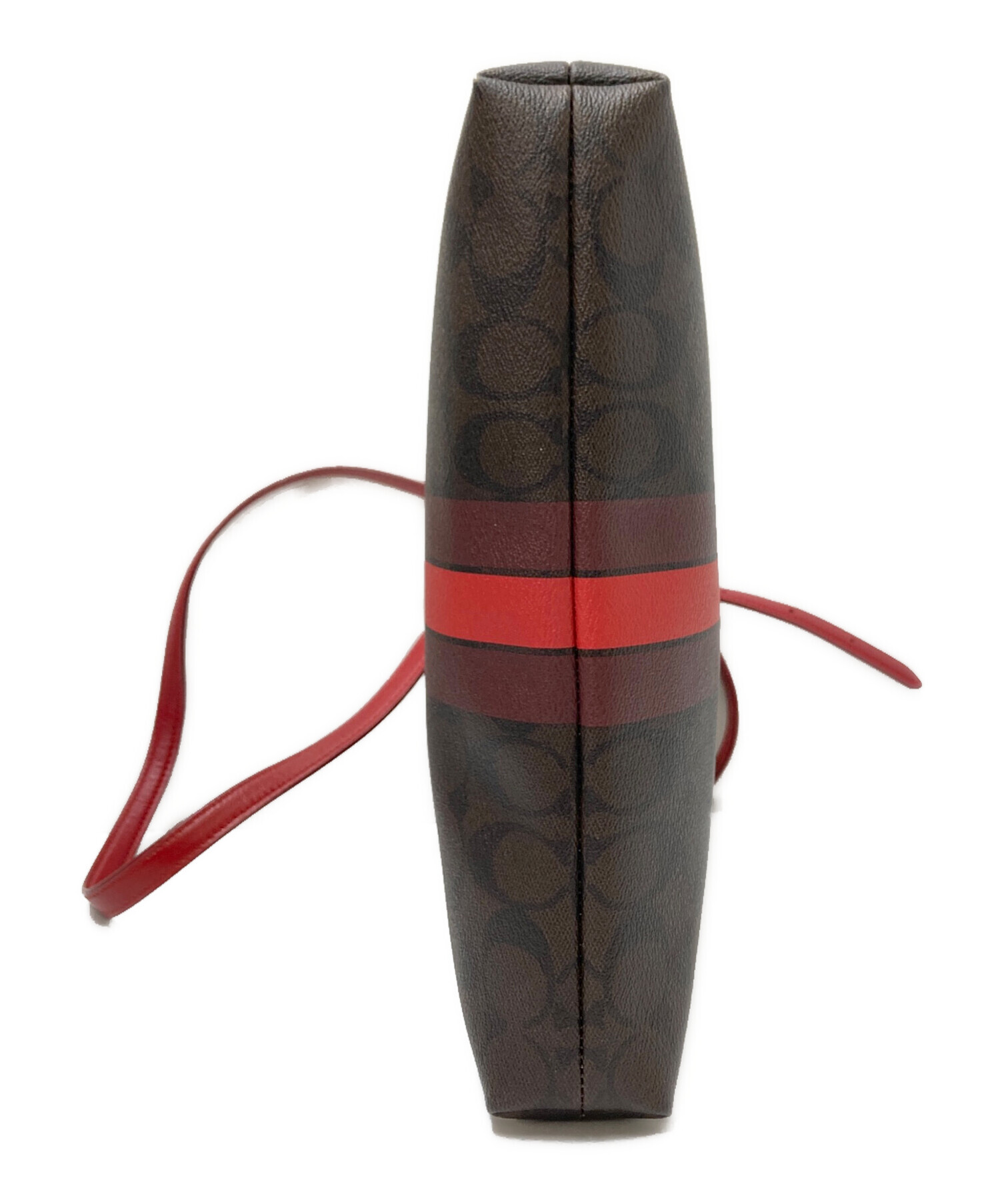 中古・古着通販】COACH (コーチ) ショルダーバッグ ブラウン×レッド