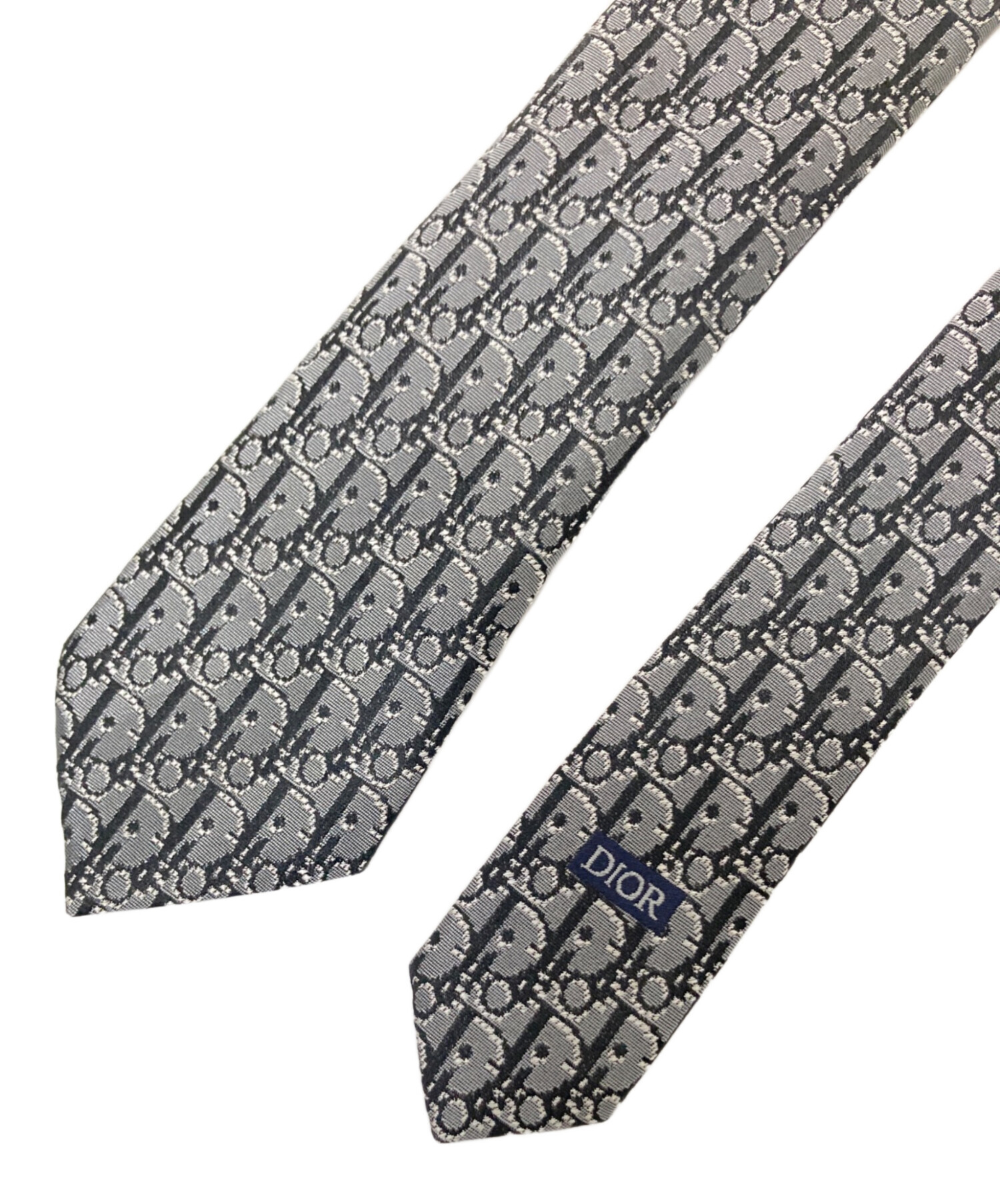 中古・古着通販】Dior (ディオール) トロッター柄ネクタイ グレー