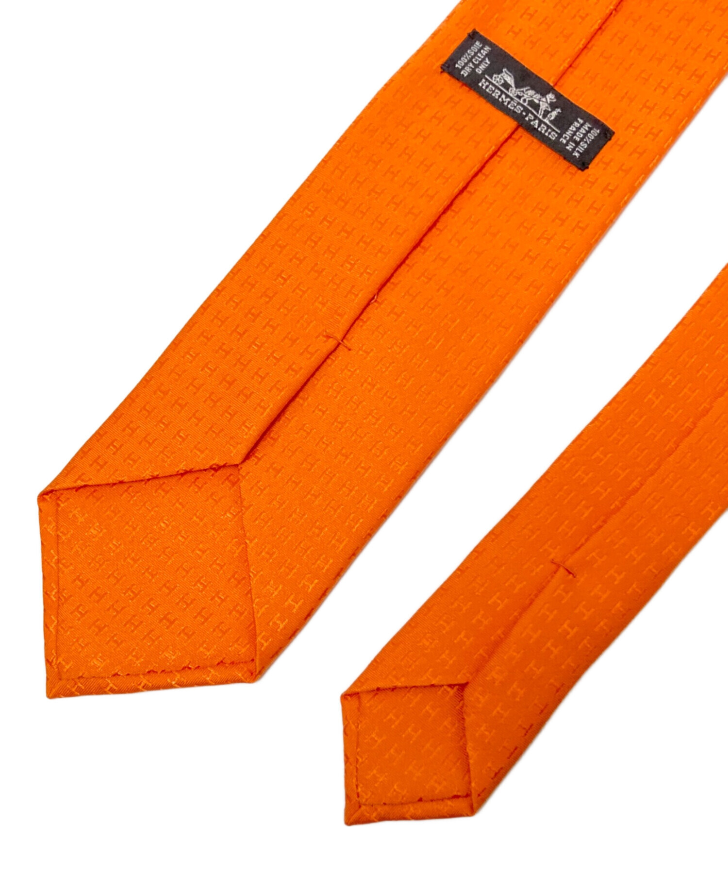 中古・古着通販】HERMES (エルメス) ファソネHネクタイ オレンジ