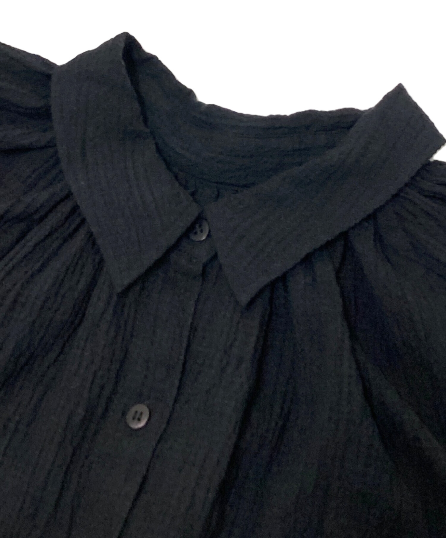 中古・古着通販】Plage (プラージュ) Crepe Long シャツ ブラック