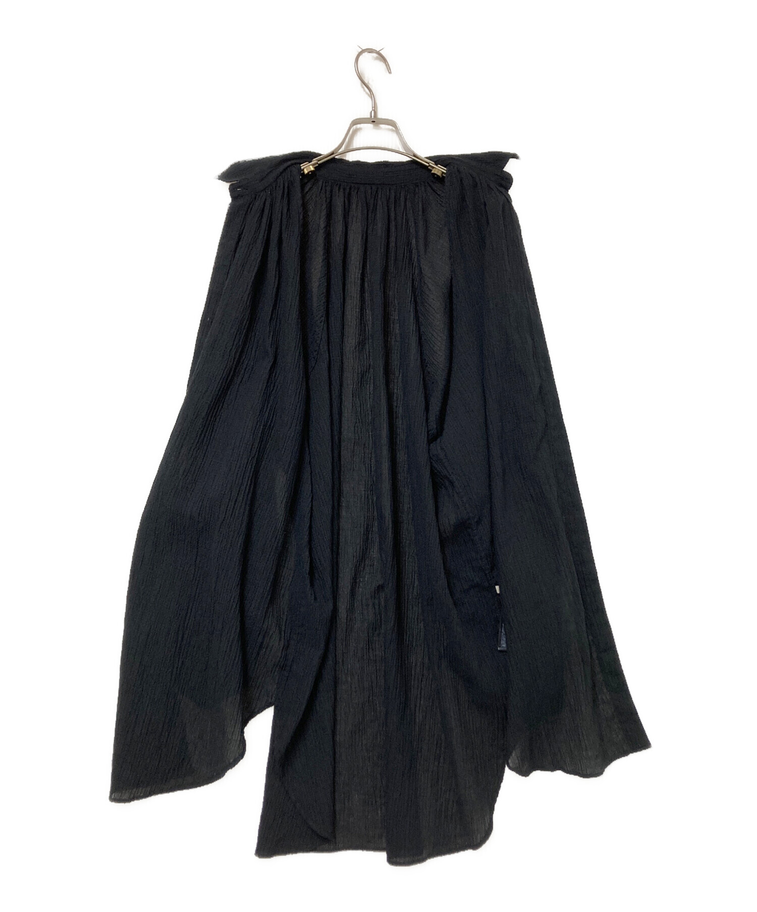 中古・古着通販】Plage (プラージュ) Crepe Long シャツ ブラック