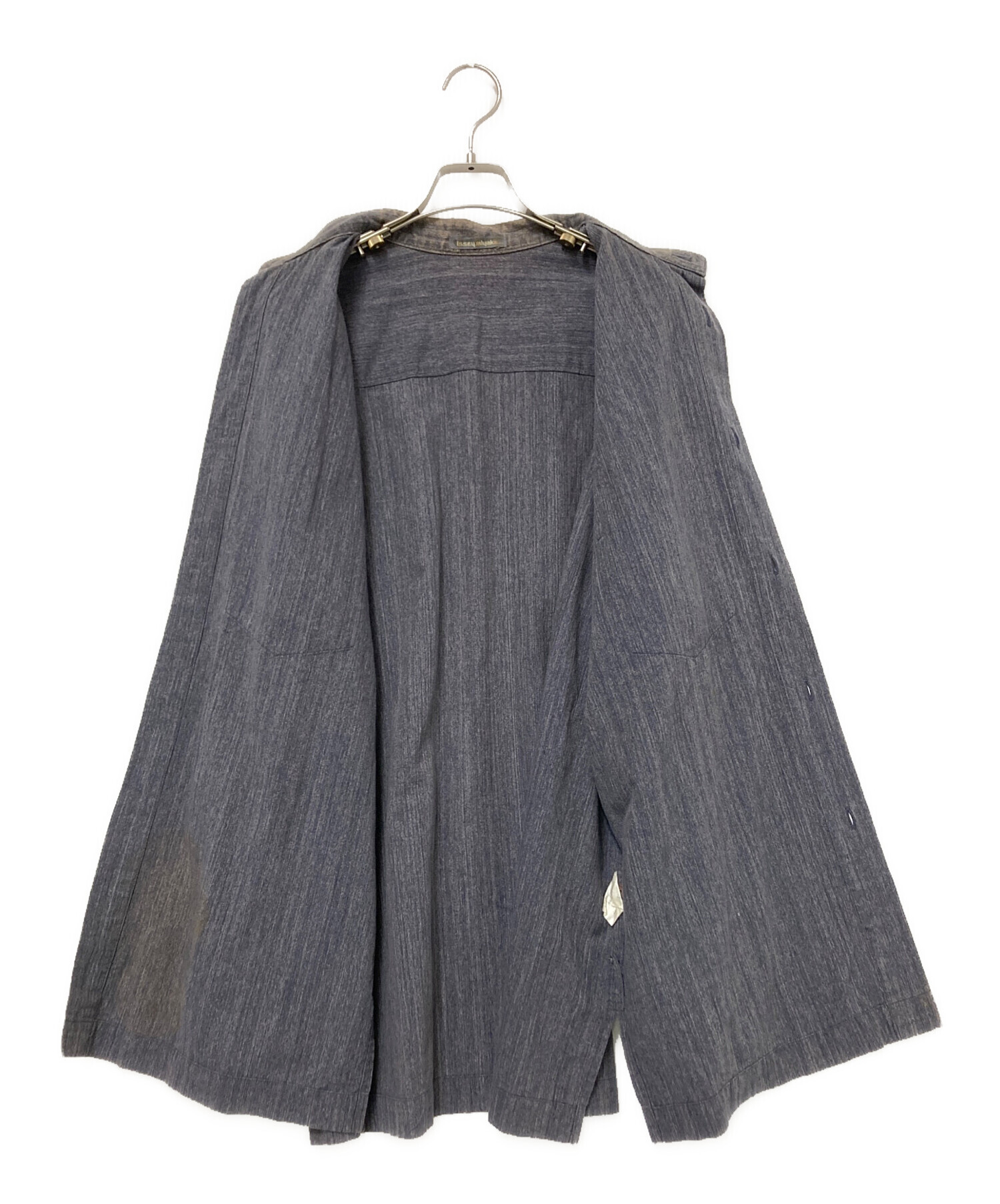 中古・古着通販】ISSEY MIYAKE (イッセイミヤケ) ノーカラーシャツ