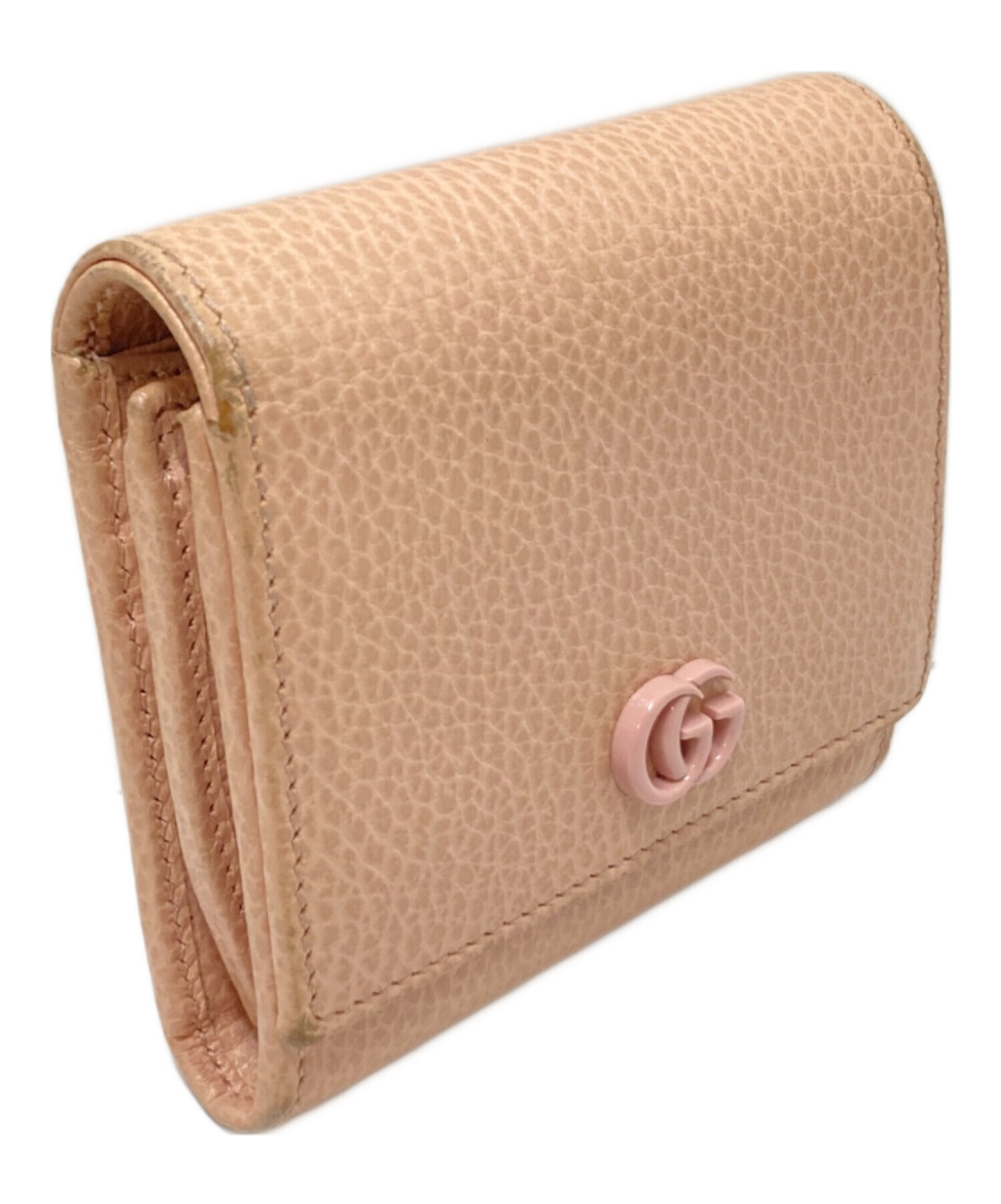 中古・古着通販】GUCCI (グッチ) ダブルGミディアムウォレット ピンク