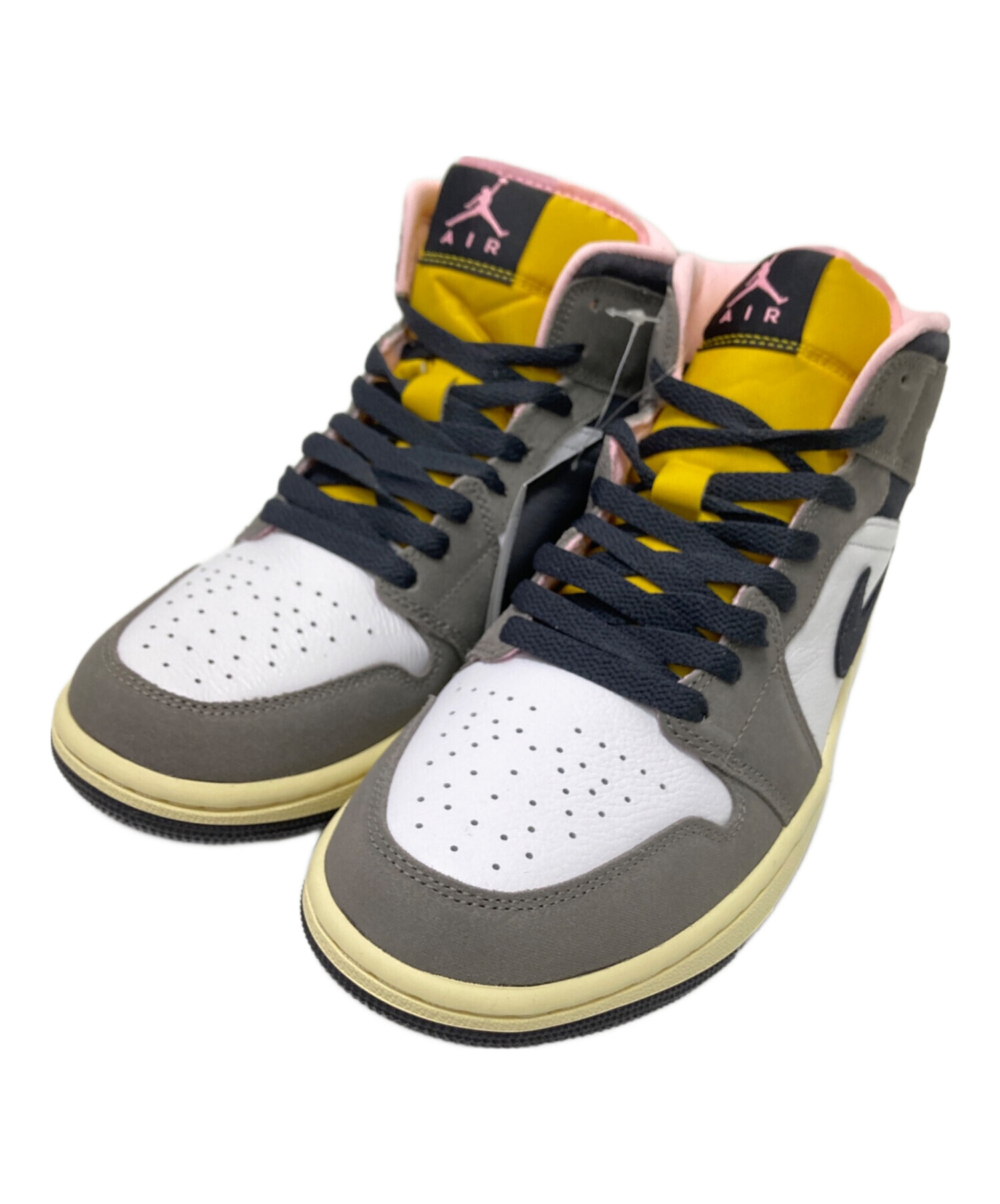 中古・古着通販】NIKE (ナイキ) AIR JORDAN 1 MID SE グレー×ホワイト 