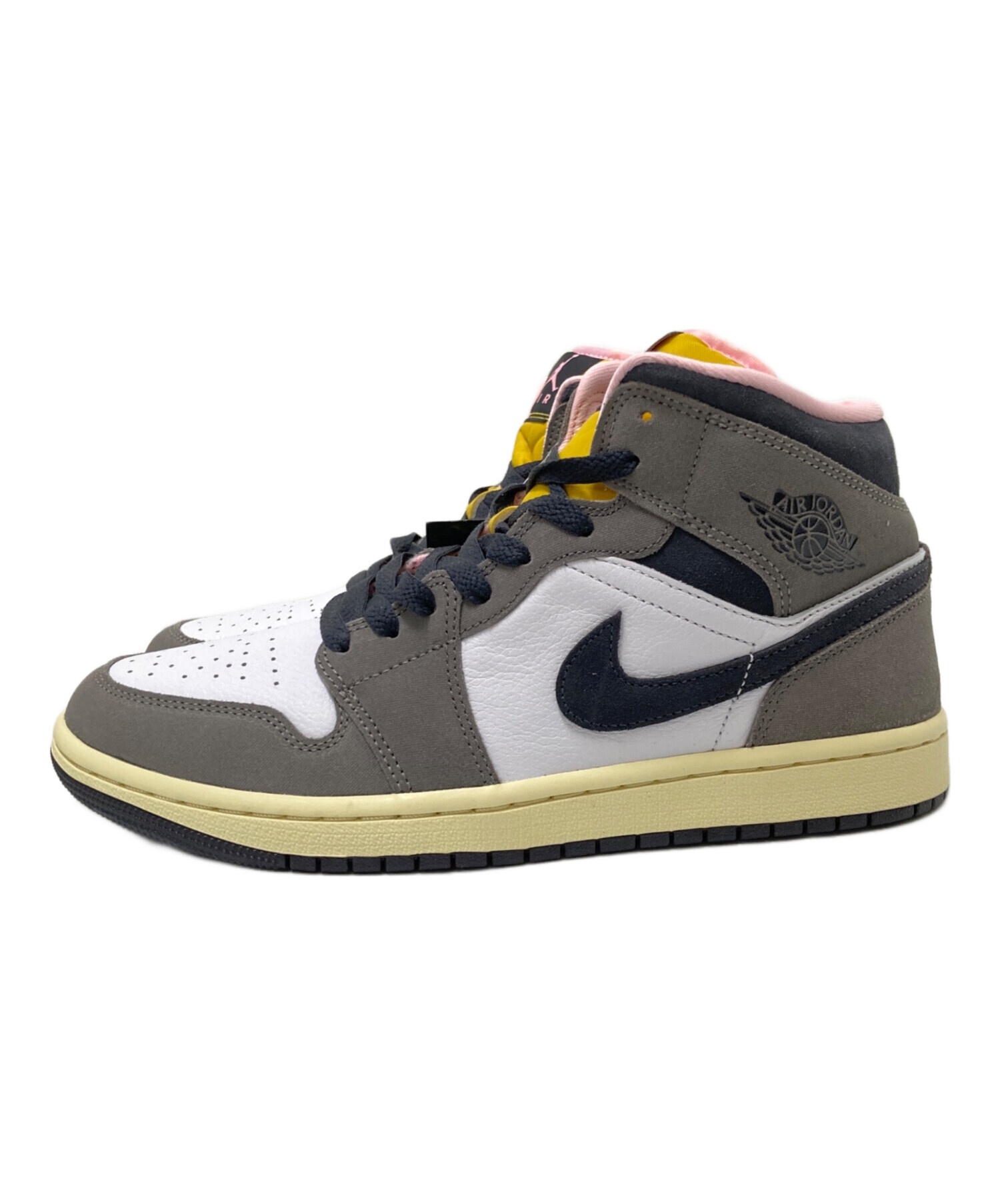 中古・古着通販】NIKE (ナイキ) AIR JORDAN 1 MID SE グレー×ホワイト 