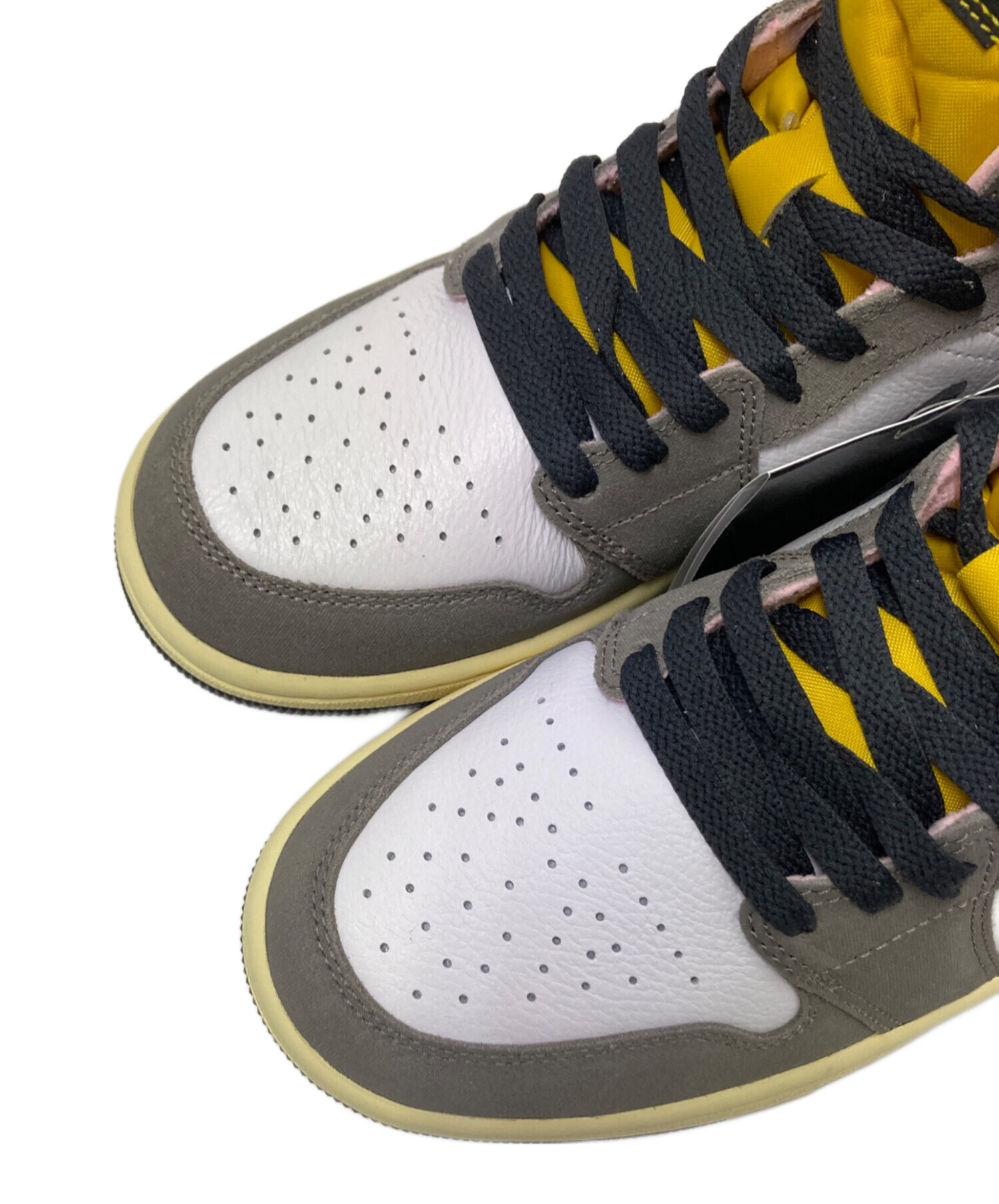 中古・古着通販】NIKE (ナイキ) AIR JORDAN 1 MID SE グレー×ホワイト 