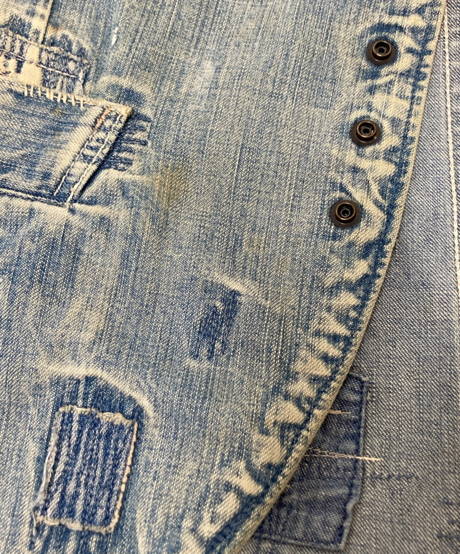 中古・古着通販】KAPITAL (キャピタル) ダメージ加工デザインデニム