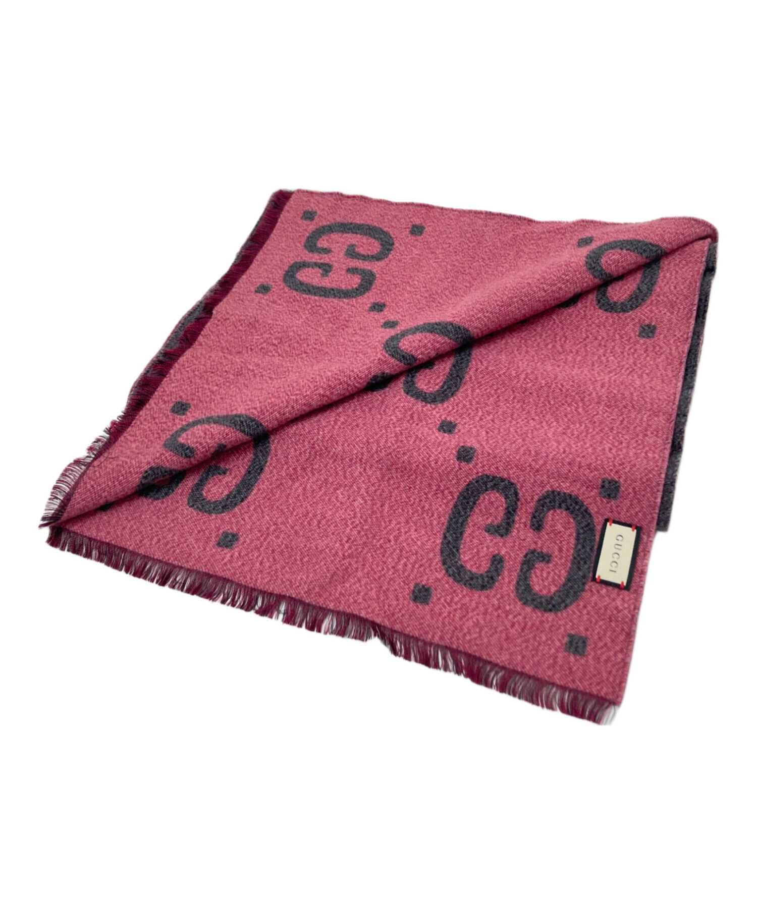 颯*様 GUCCI ピンク GGロゴ マフラー GUCCI GGロゴマフラー グレー・ピンク