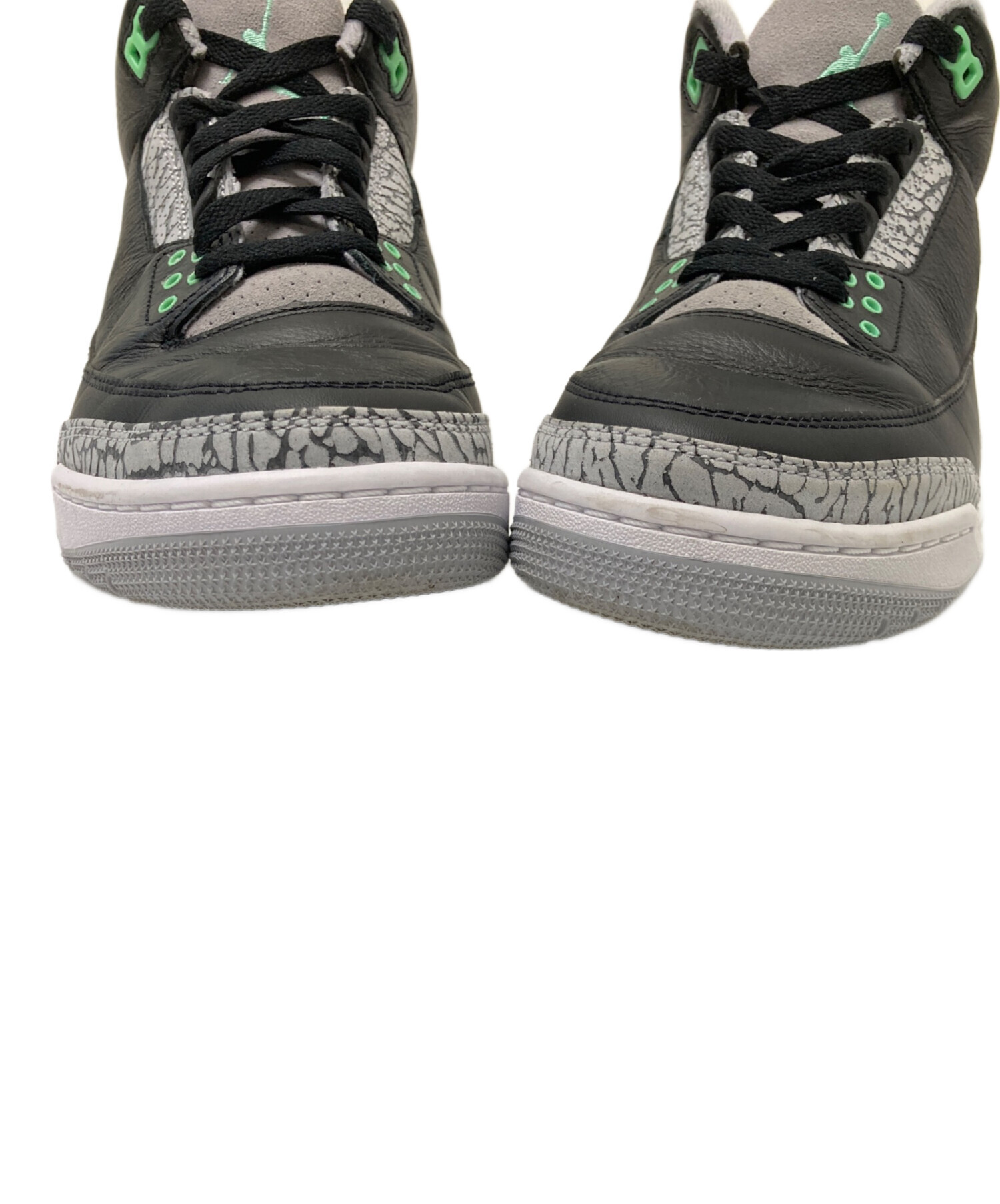 ナイキエアジョーダン3レトロ Green Glow27センチ　中古　美品 中古・古着通販】NIKE (ナイキ) Air Jordan 3 Retro 