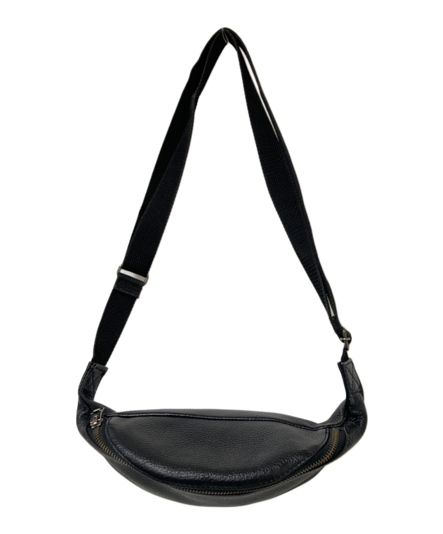 MR. OLIVE ミスターオリーブ　ブラック レザー ショルダーバッグ MR.OLIVE（ミスターオリーブ） ショルダーバッグ IMPERMA-LEATHER -ONE