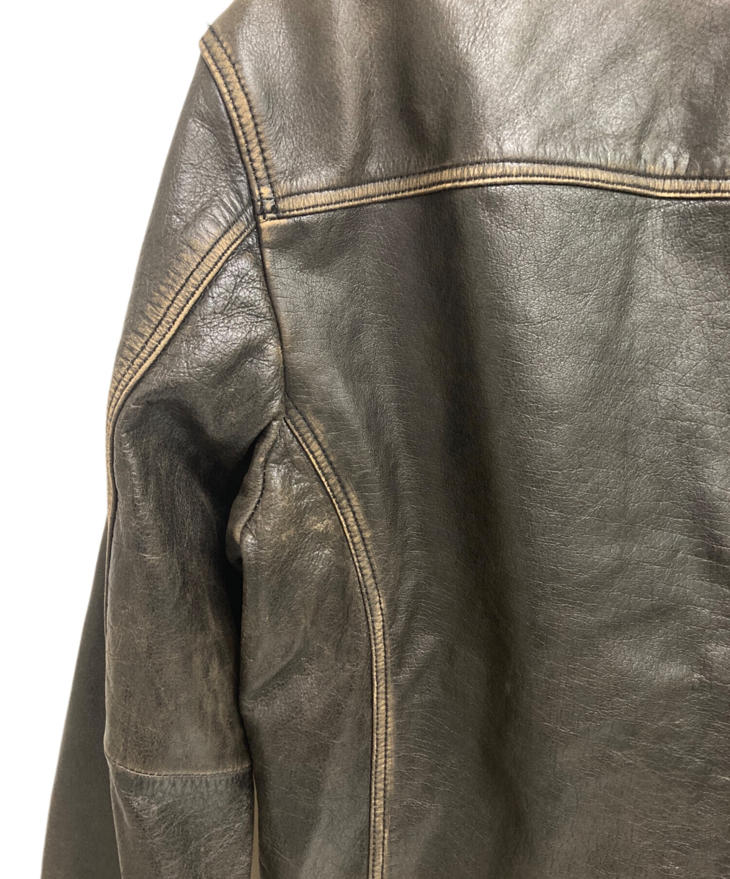 中古・古着通販】ZARA (ザラ) カウレザーライダースジャケット