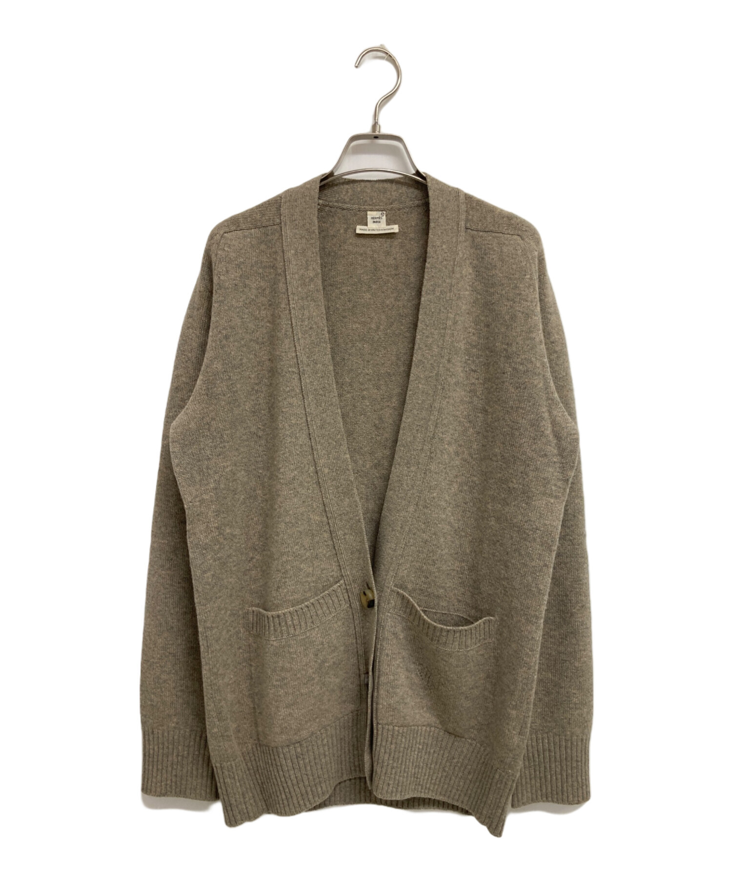 HERMÈS エルメス カシミヤ100% Hモチーフカーディガン 38 中古・古着