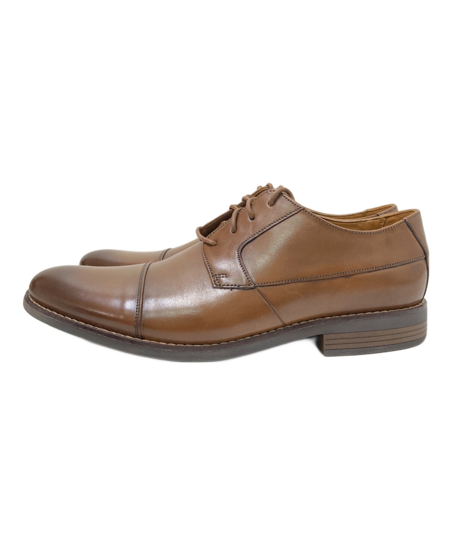 Clarks Collection ブラウン ビジネスシューズ US 9M 中古・古着通販】CLARKS (クラークス) プレーントゥ ビジネスシューズ