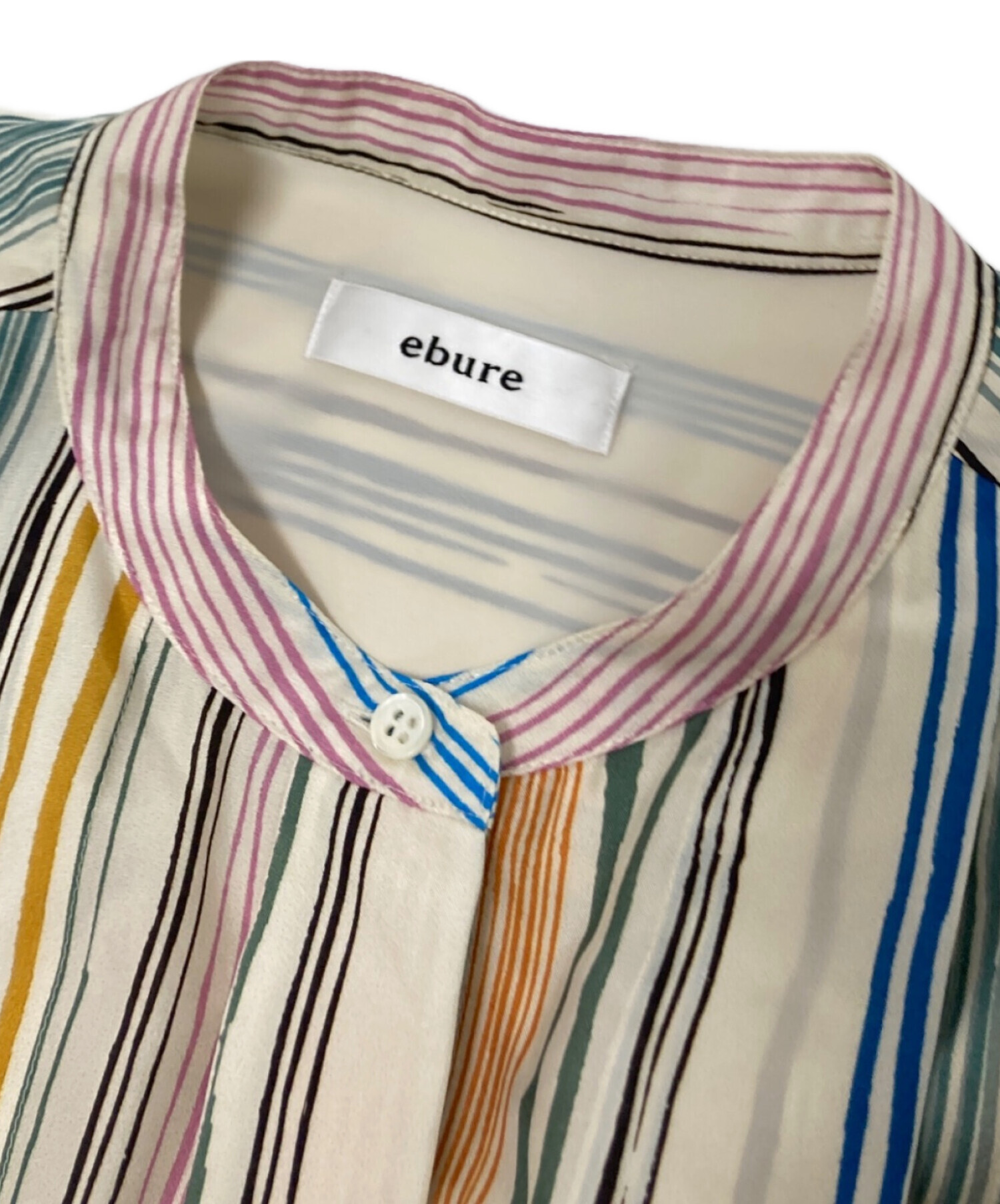 中古・古着通販】ebure (エブール) マルチストライプワンピース マルチ