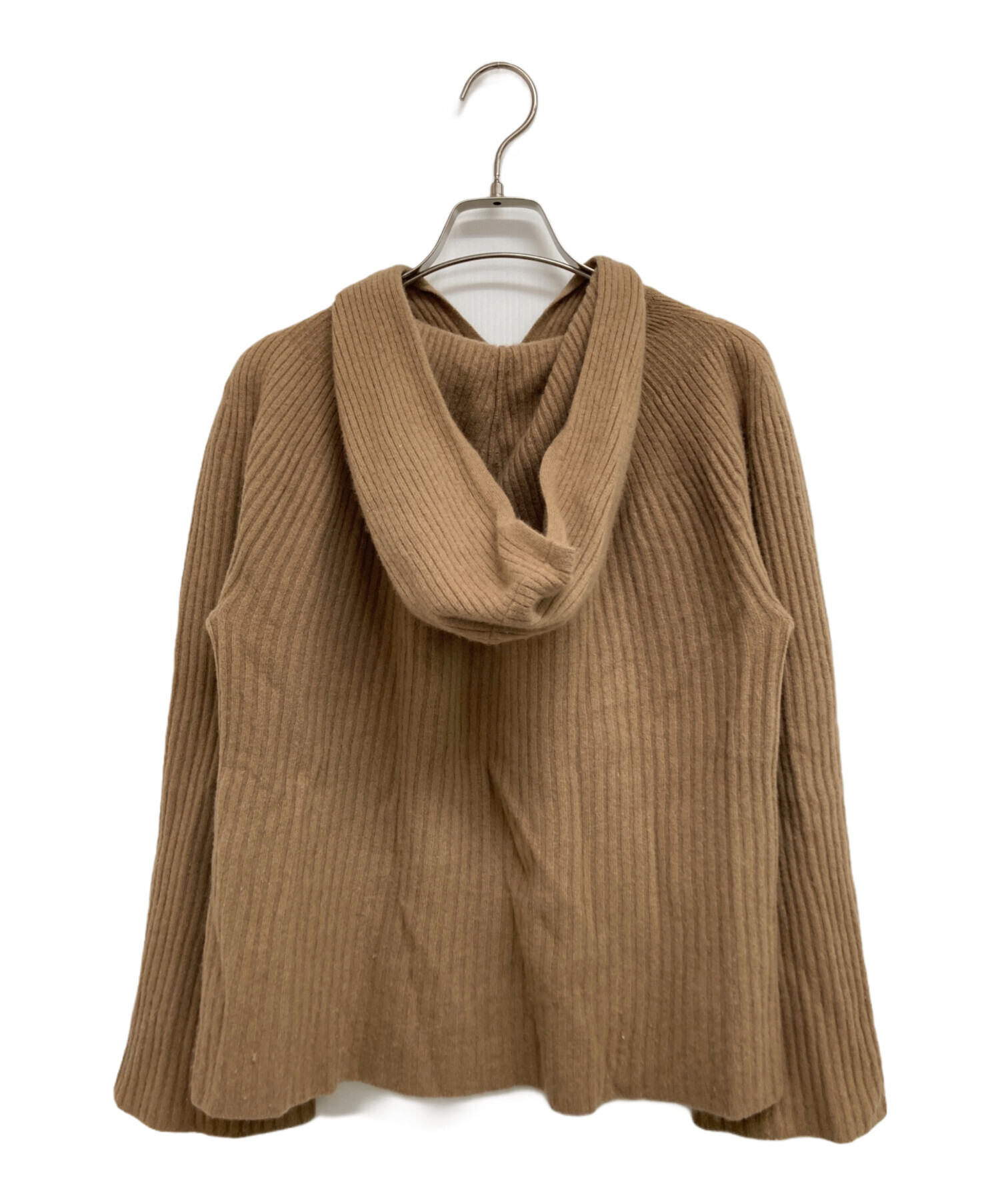 試着のみ◎theory 定価7万ニットフーディ　ニューキャメル 中古・古着通販】theory (セオリー) ウールカシミアニットパーカー