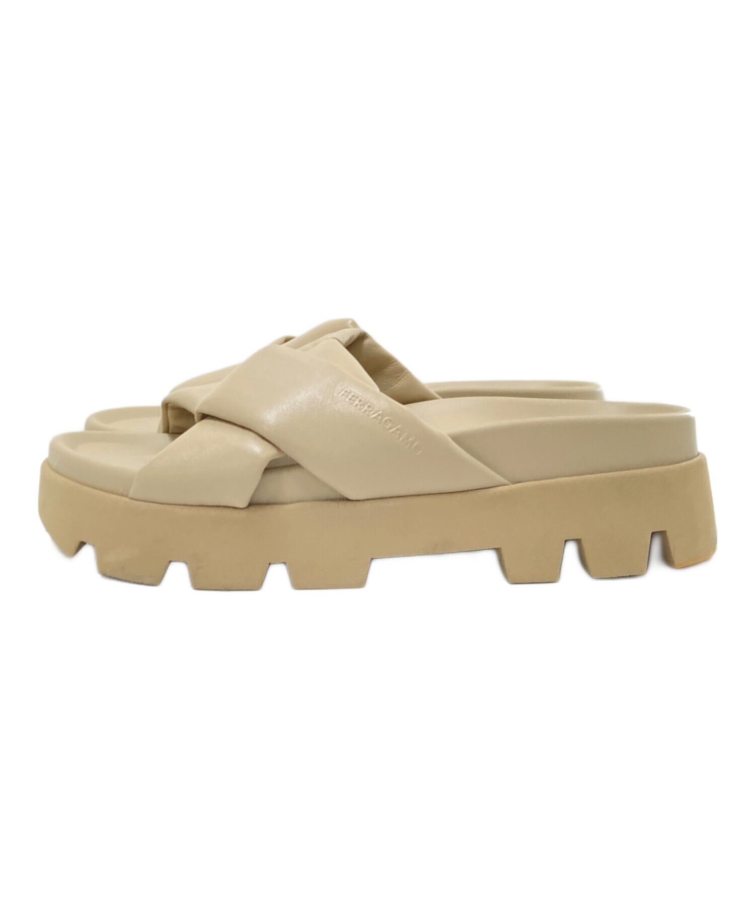 中古・古着通販】Ferragamo (フェラガモ) スポーツサンダル ベージュ