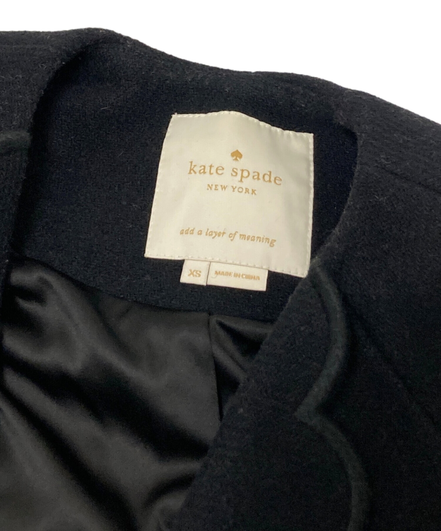 中古・古着通販】Kate Spade (ケイトスペード) ウールコート ネイビー