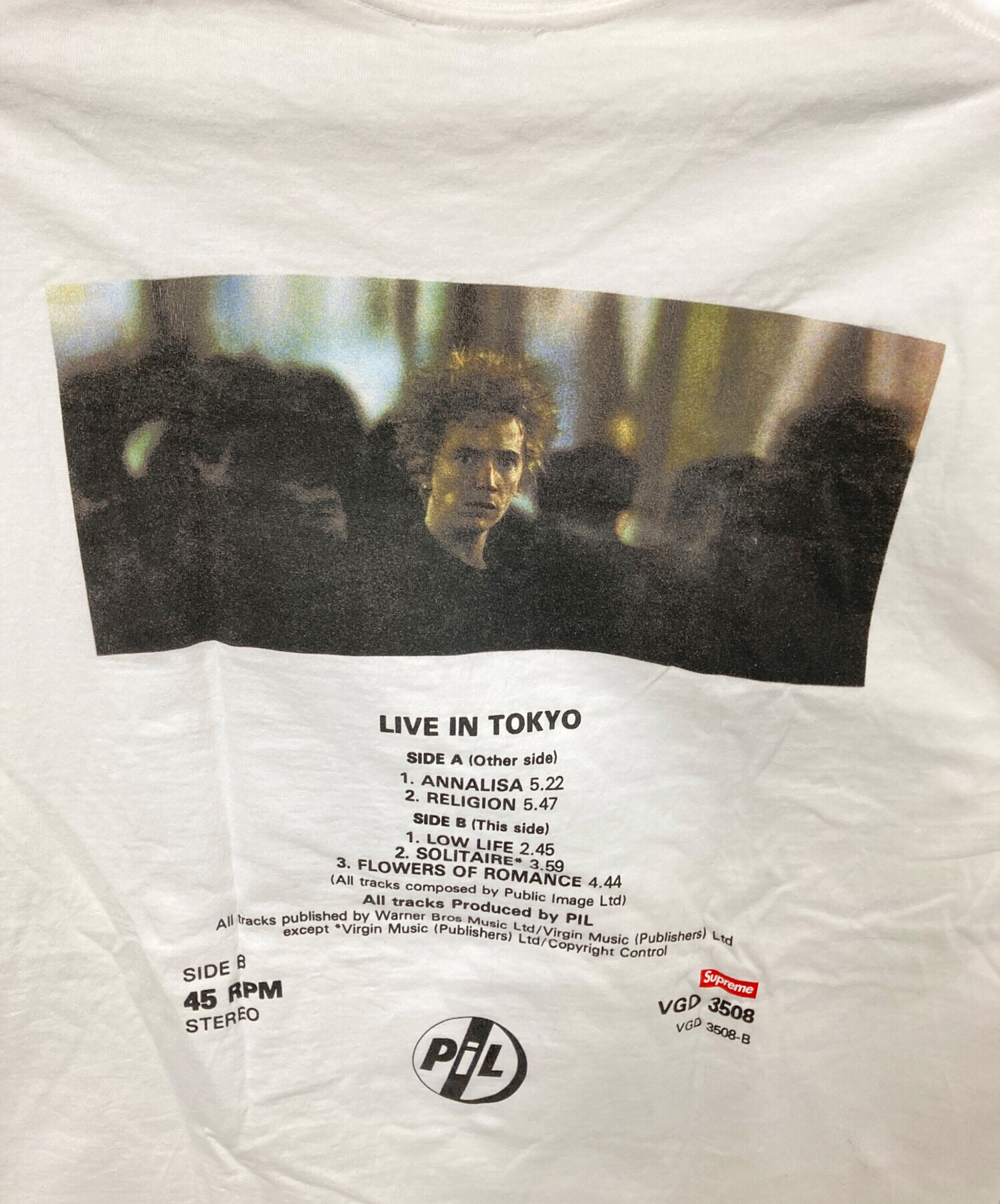 中古・古着通販】SUPREME (シュプリーム) PiL Live In Tokyo Tee