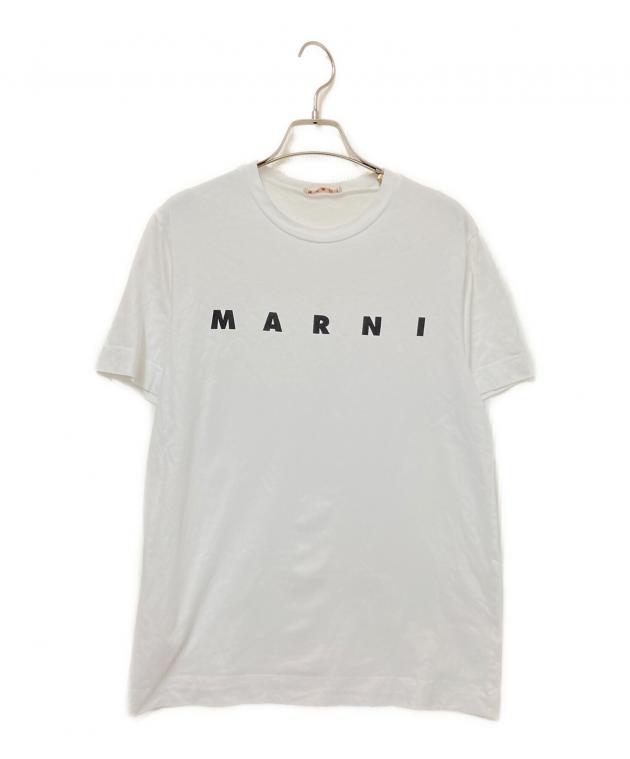 中古・古着通販】MARNI (マルニ) ロゴプリントTシャツ ホワイト サイズ 